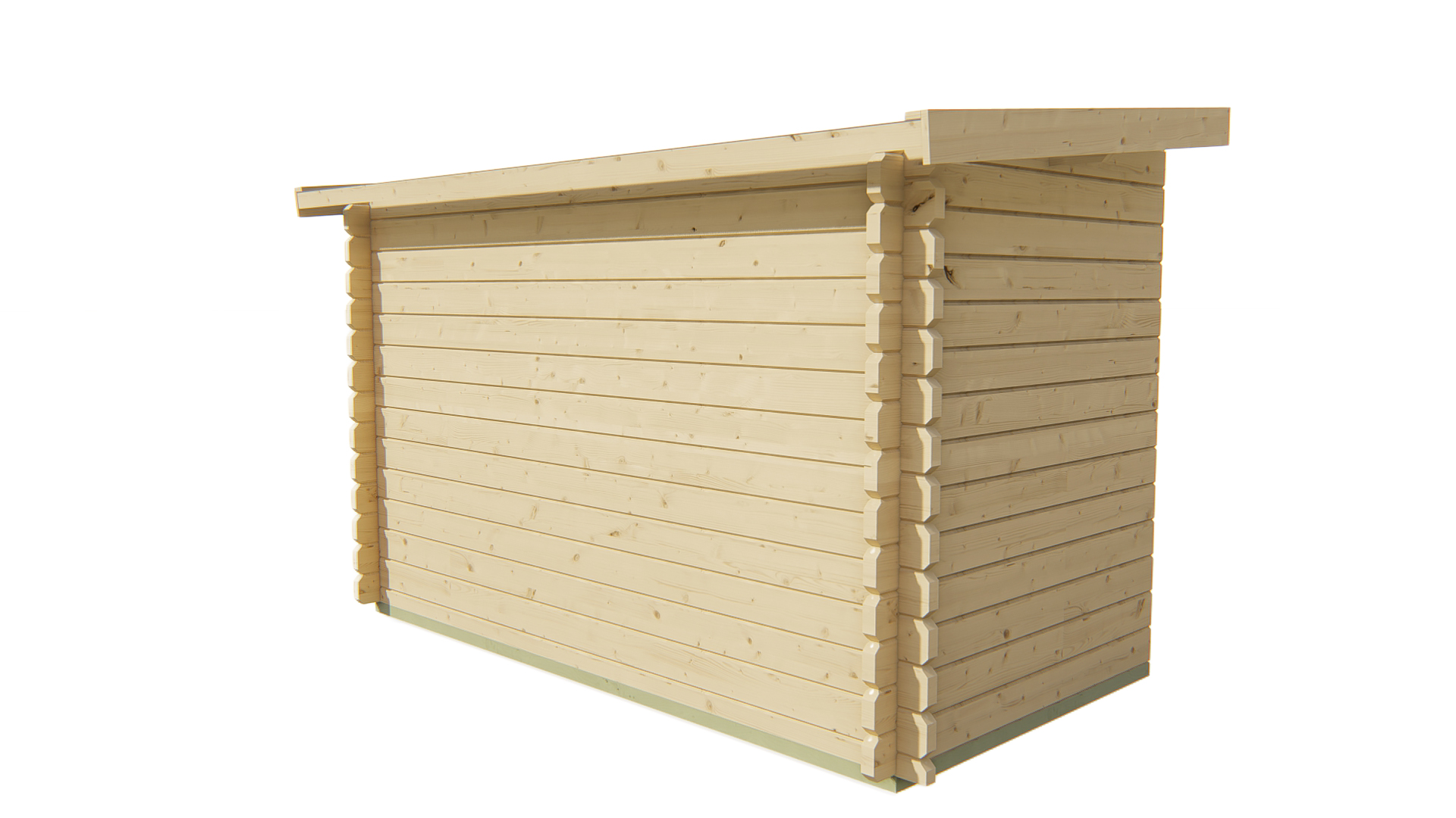 Blokhut - Tuinhuis Aanbouw | 28 mm | vuren honinggeel geïmpregneerd