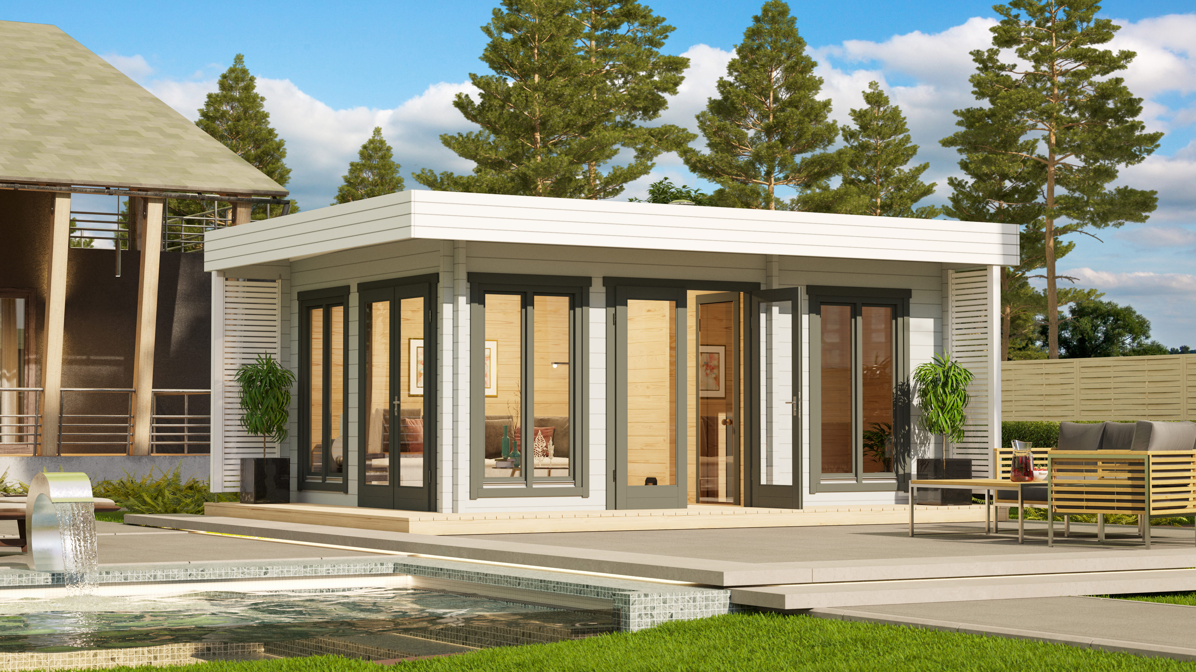 Product image high resolution (main image) Saunahaus Kristinestad 70mm