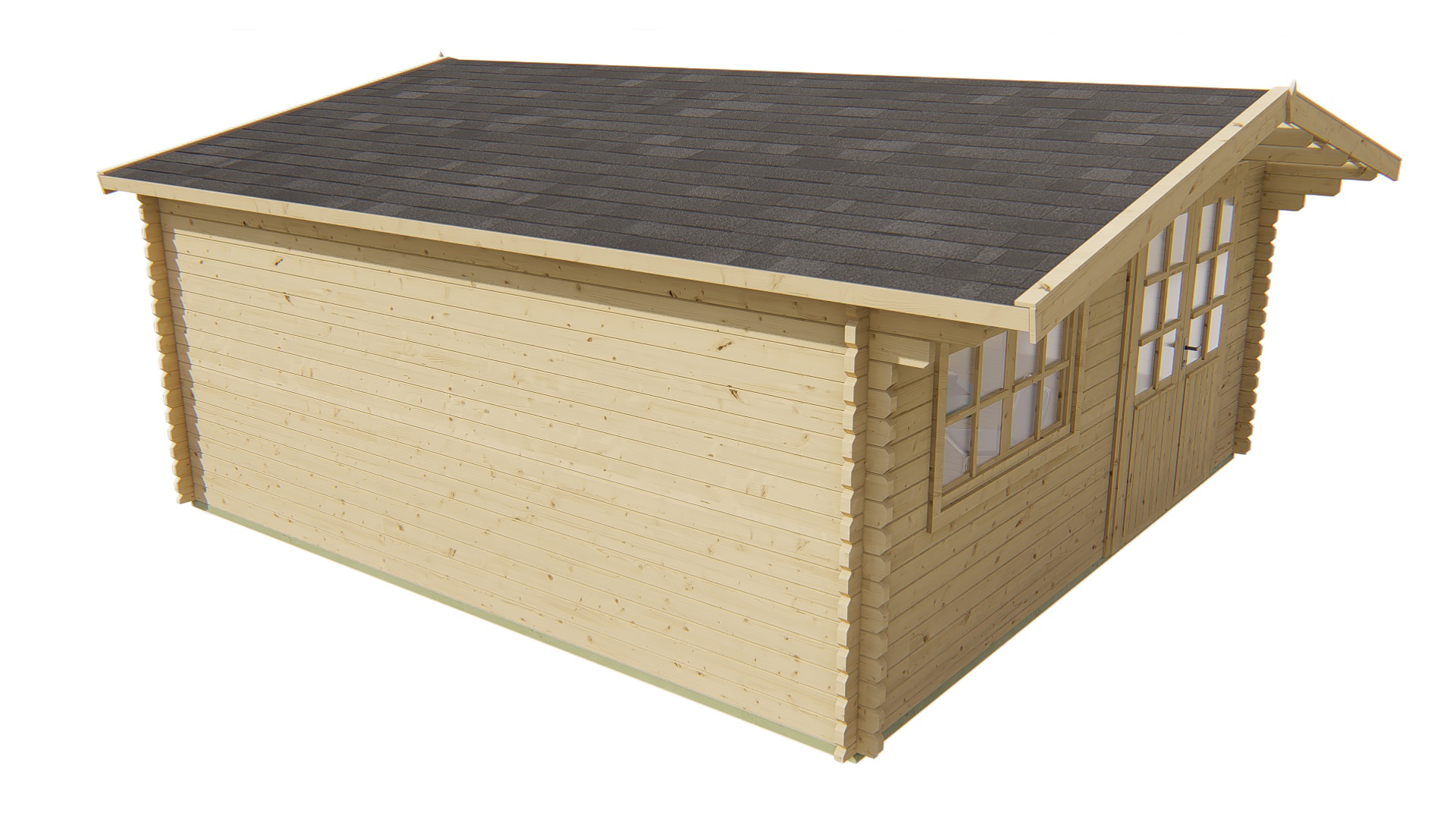 Blokhut - Tuinhuis Hendrick | 44 mm | vuren grijs geïmpregneerd Blokhut - Tuinhuis Hendrick | 44 mm | vuren grijs geïmpregneerd