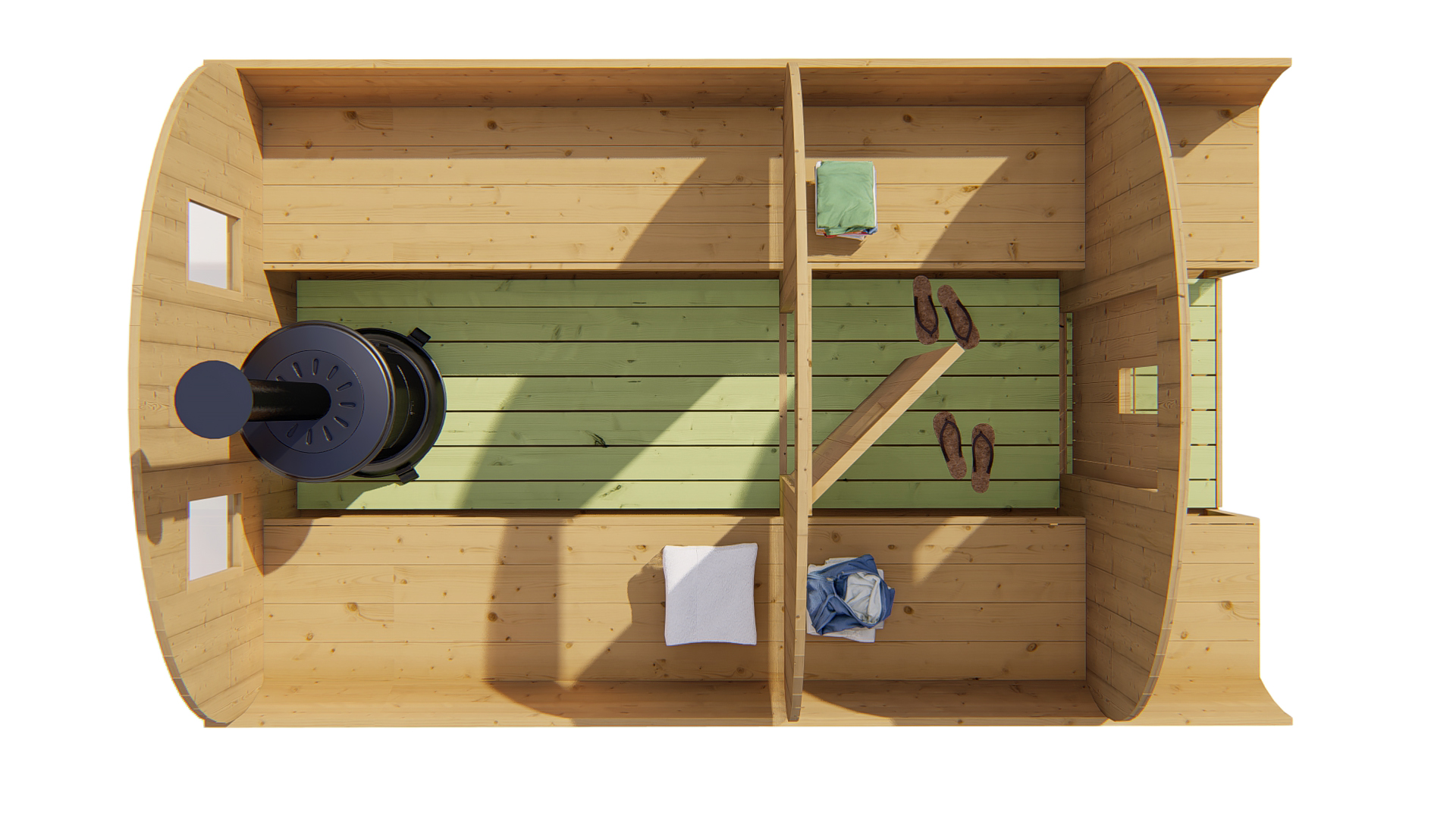 Thermowood sauna Barrel Ø205x350