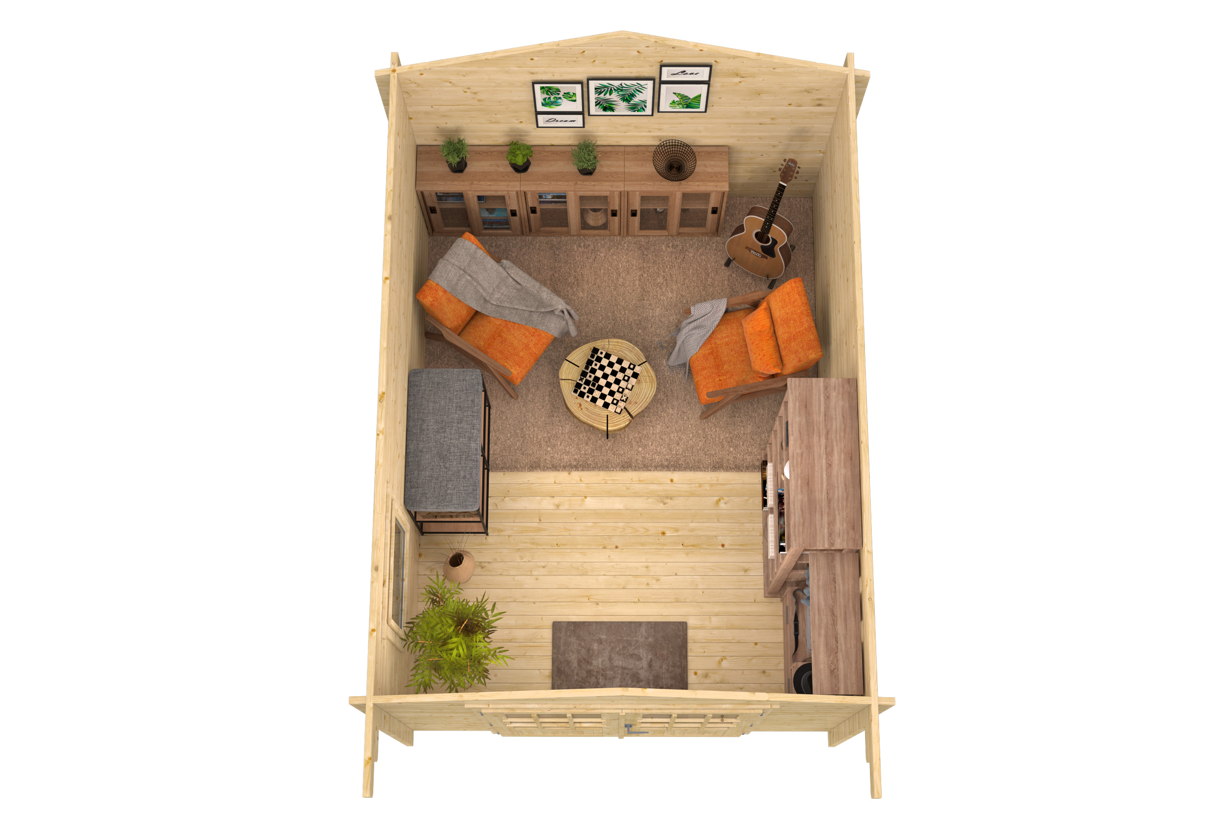 Blokhut - Tuinhuis Peggie | 40 mm | Red Class Wood geïmpregneerd