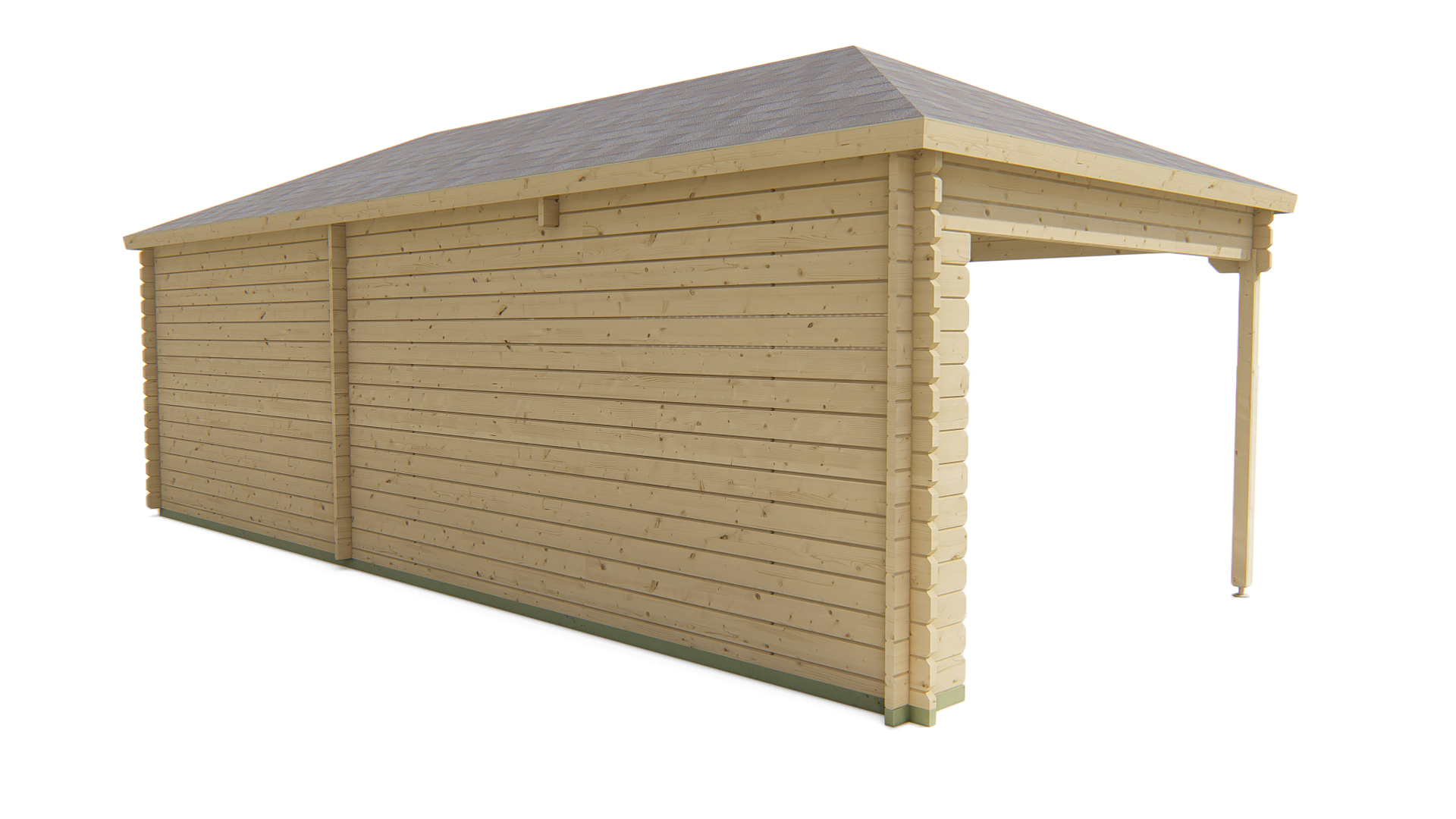 Blokhut - Tuinhuis Paiva | 44 mm | vuren grijs geïmpregneerd Blokhut - Tuinhuis Paiva | 44 mm | vuren grijs geïmpregneerd
