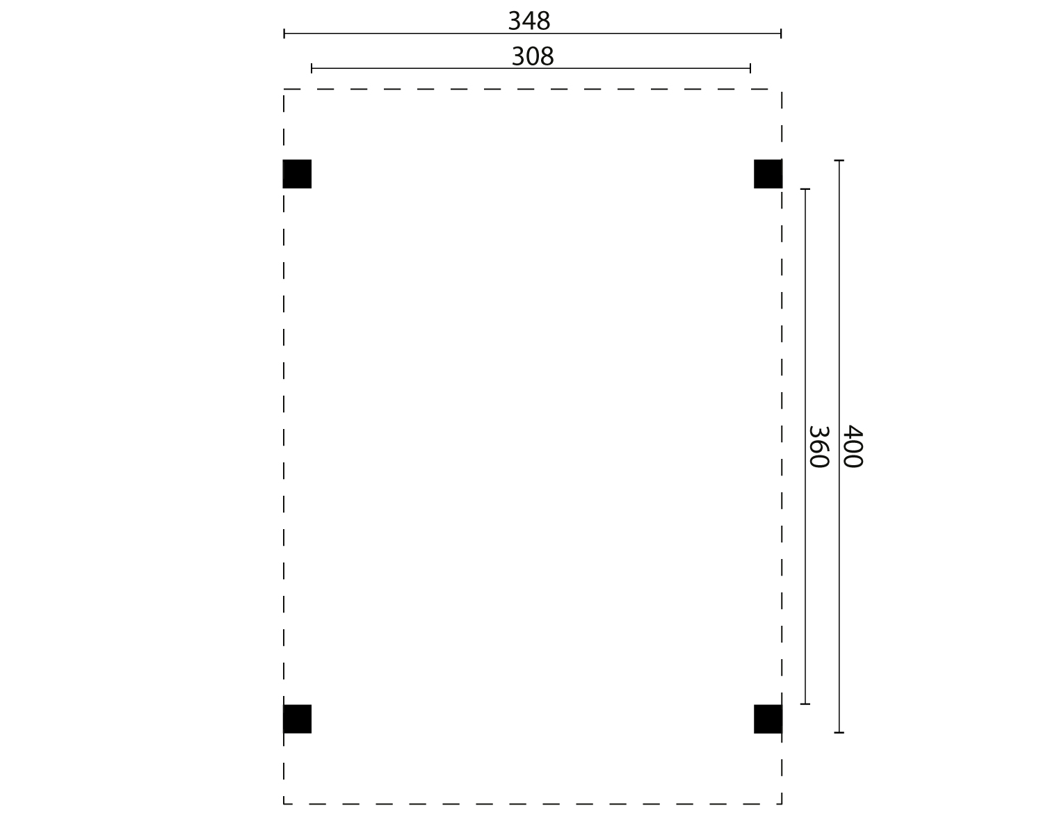 Douglas single carport for 9 solar panels