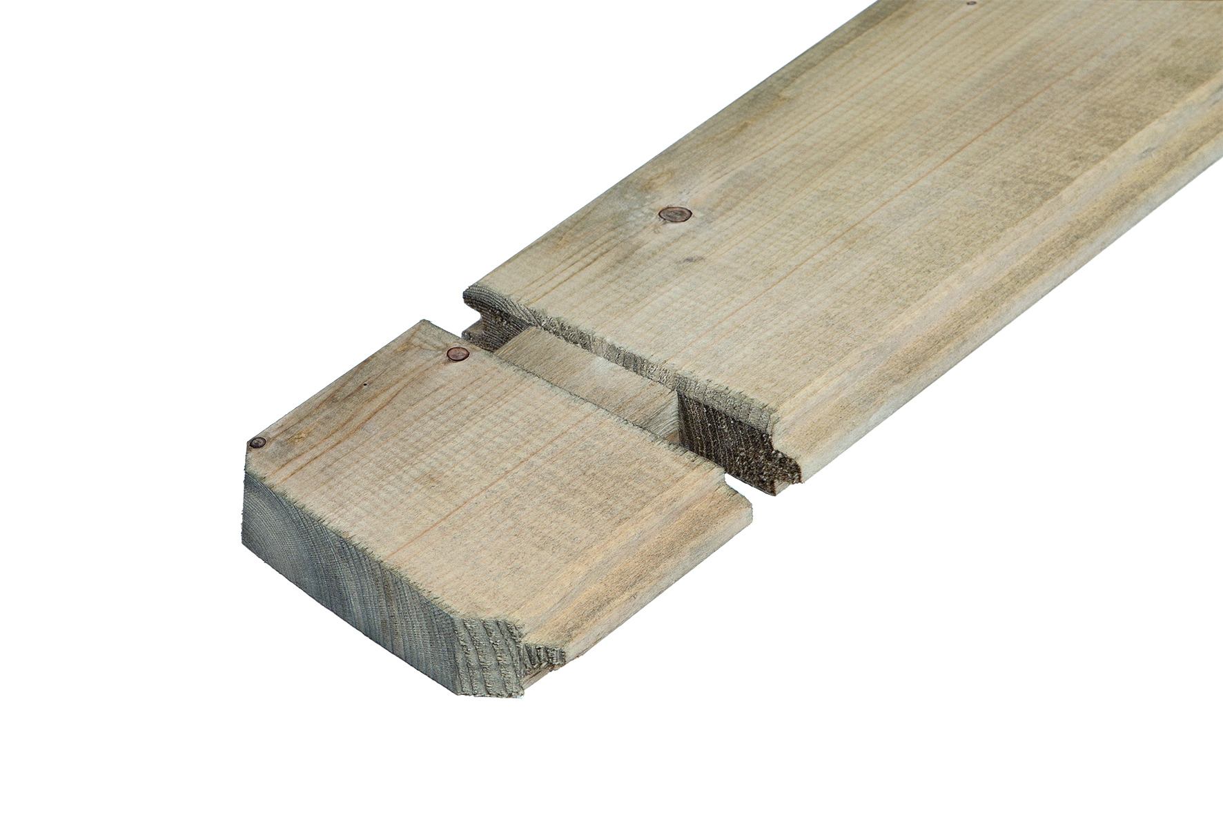 Log cabin profile 19 mm p/m | planed | spruce, | silver grey impregnated