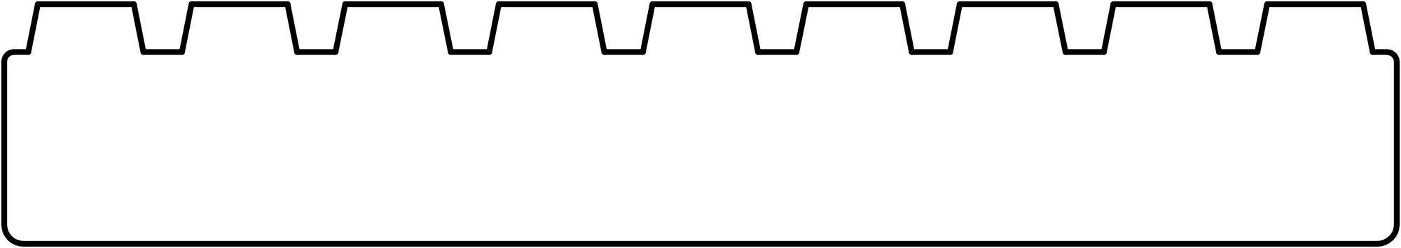 Vlonderplank bangkirai 2.5x14.5x490cm