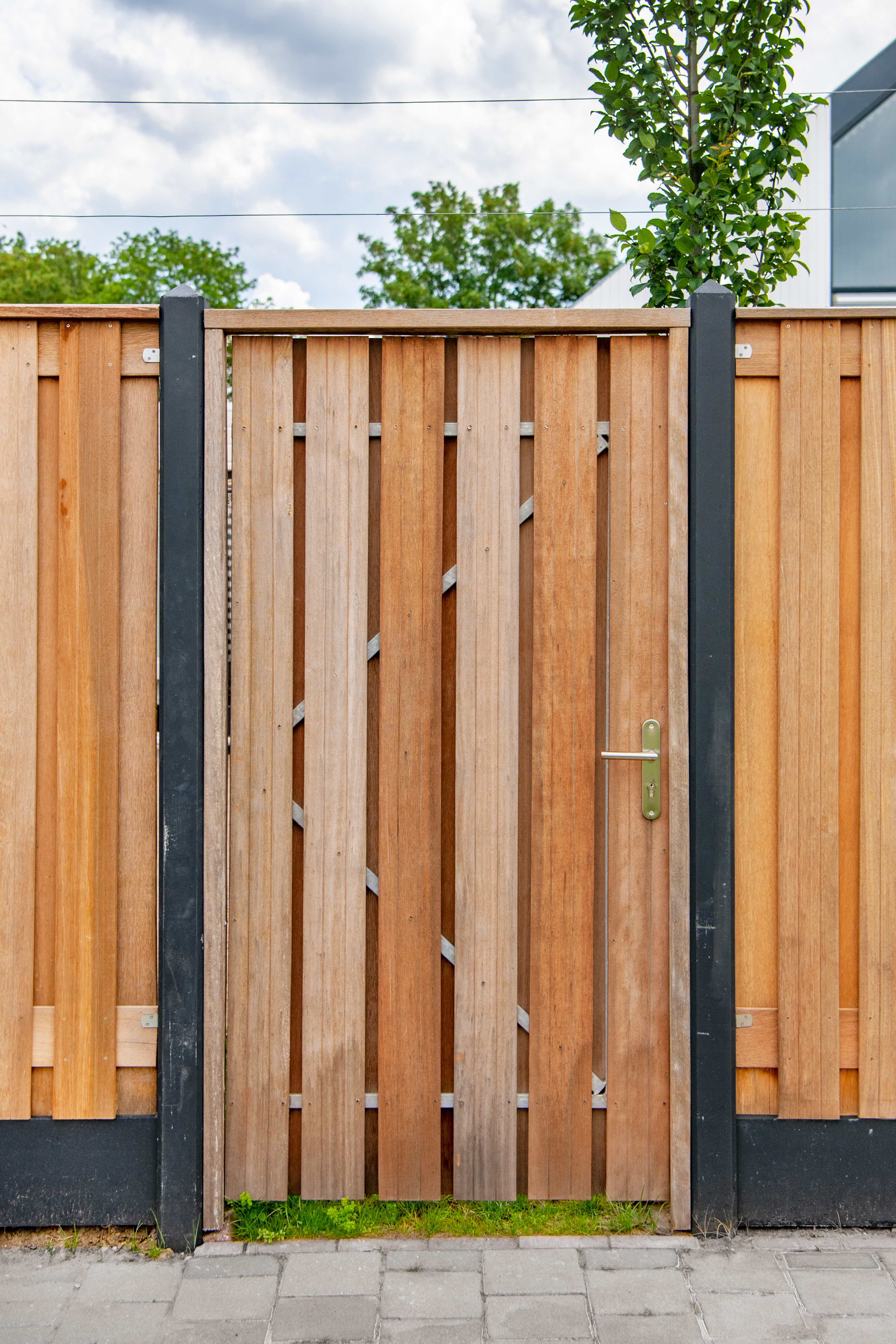 Sfeerfoto Tuindeur Privacy hardhout 120cm