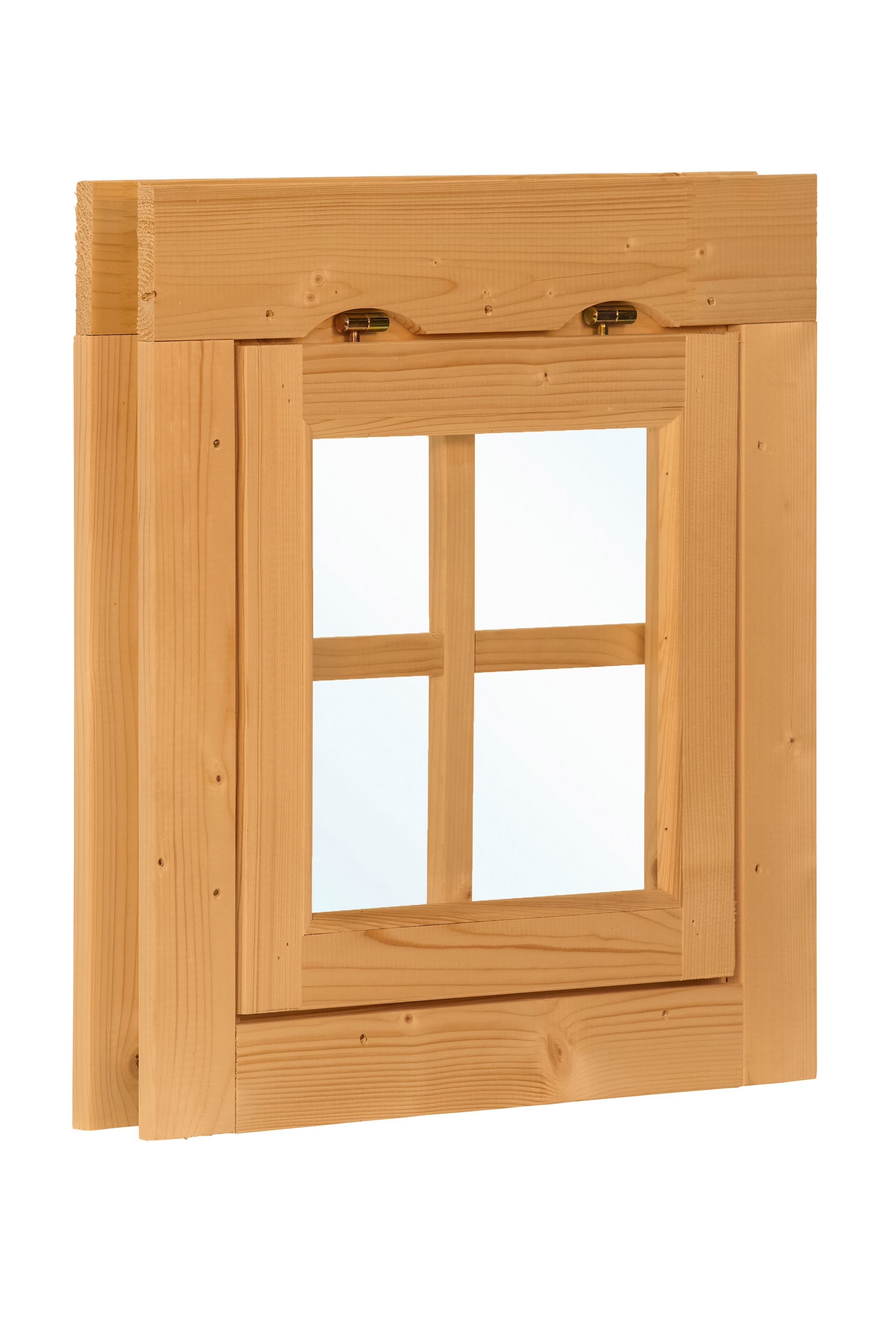 Uitzetraam enkel W4 vuren 57 x 57 cm | bruin geïmpregneerd