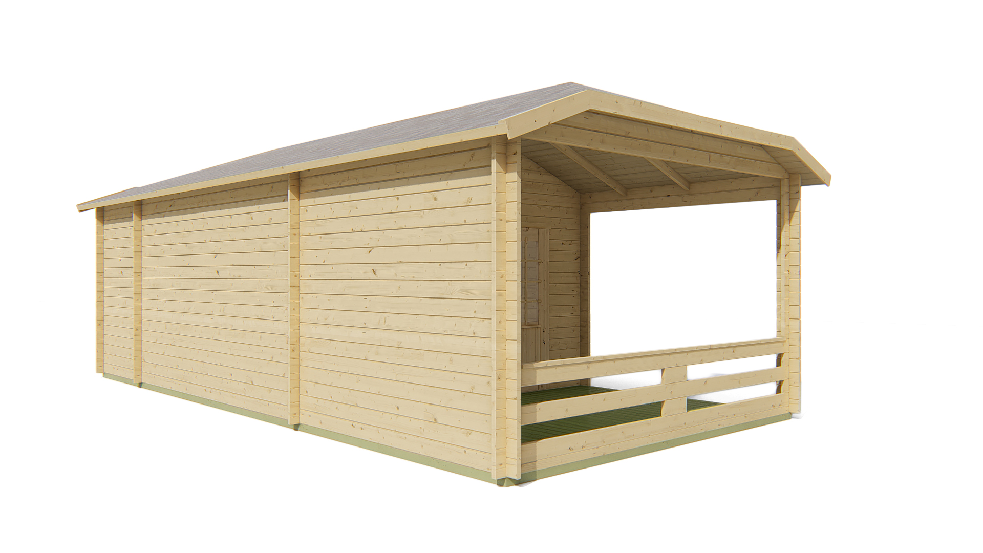 Blokhut - Tuinhuis Sibella | 44 mm | vuren honinggeel geïmpregneerd Blokhut - Tuinhuis Sibella | 44 mm | vuren honinggeel geïmpregneerd