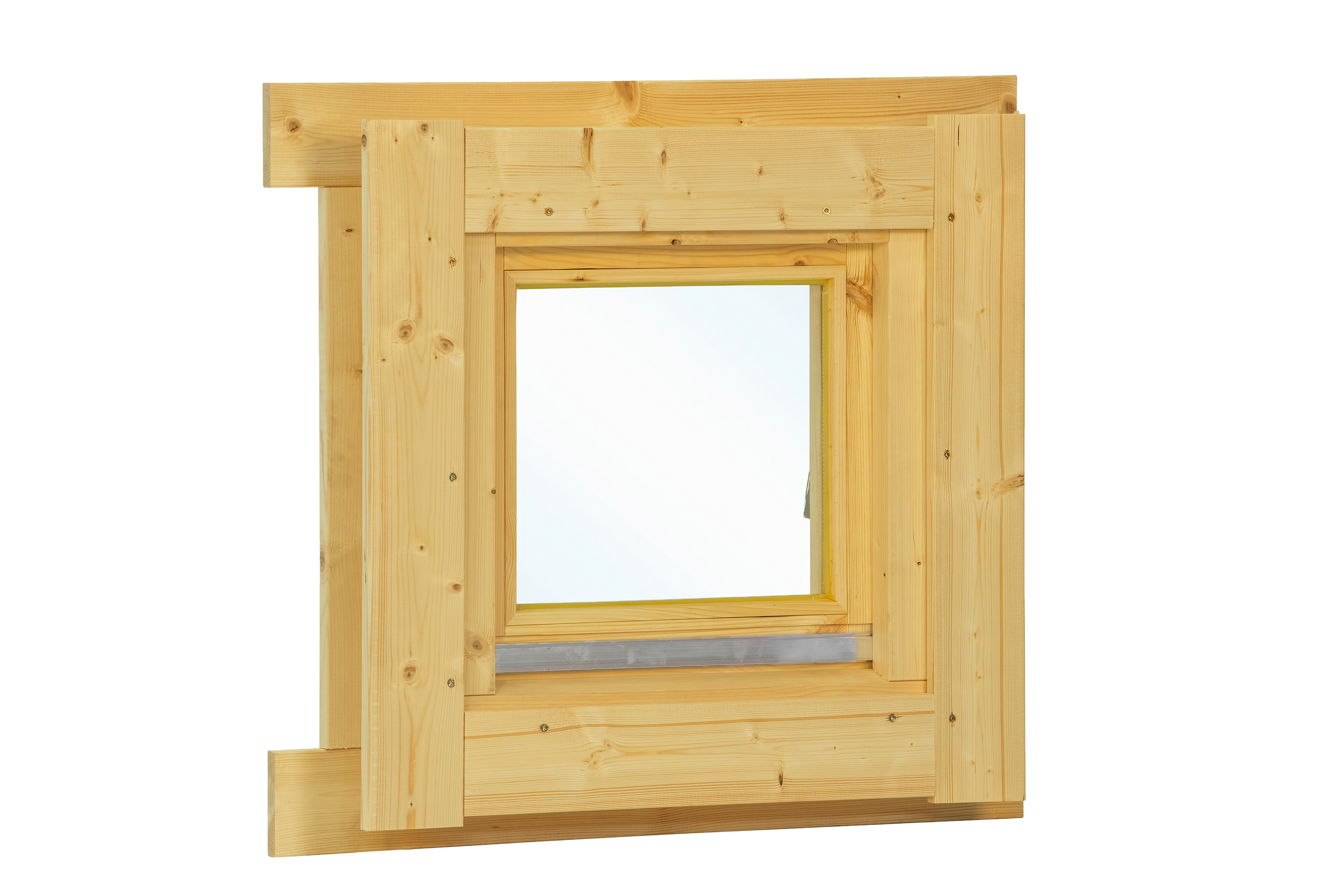 Draai- /kiepraam enkel L5.1 vuren 62,5 x 62,5 cm | honinggeel geïmpregneerd