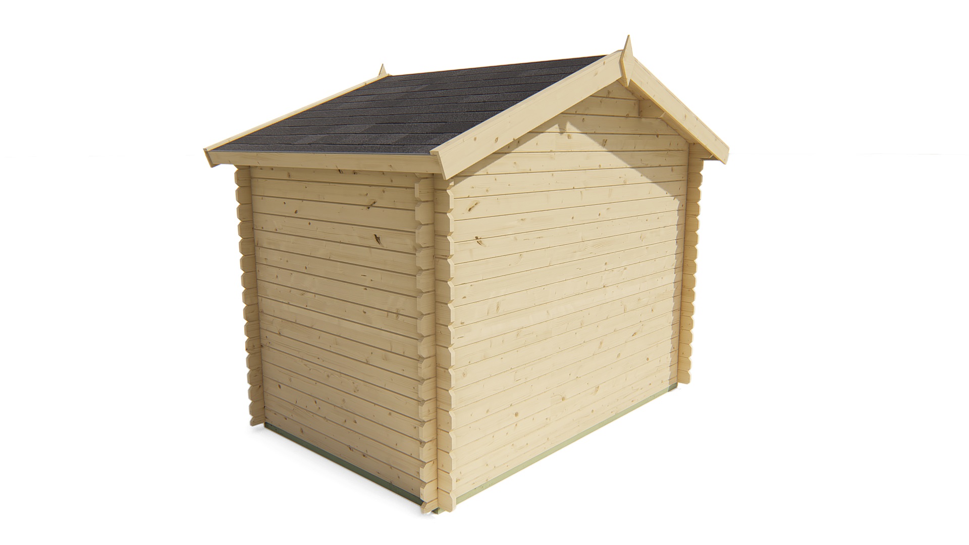 Blokhut - Tuinhuis Sten | 28 mm | vuren grijs geïmpregneerd