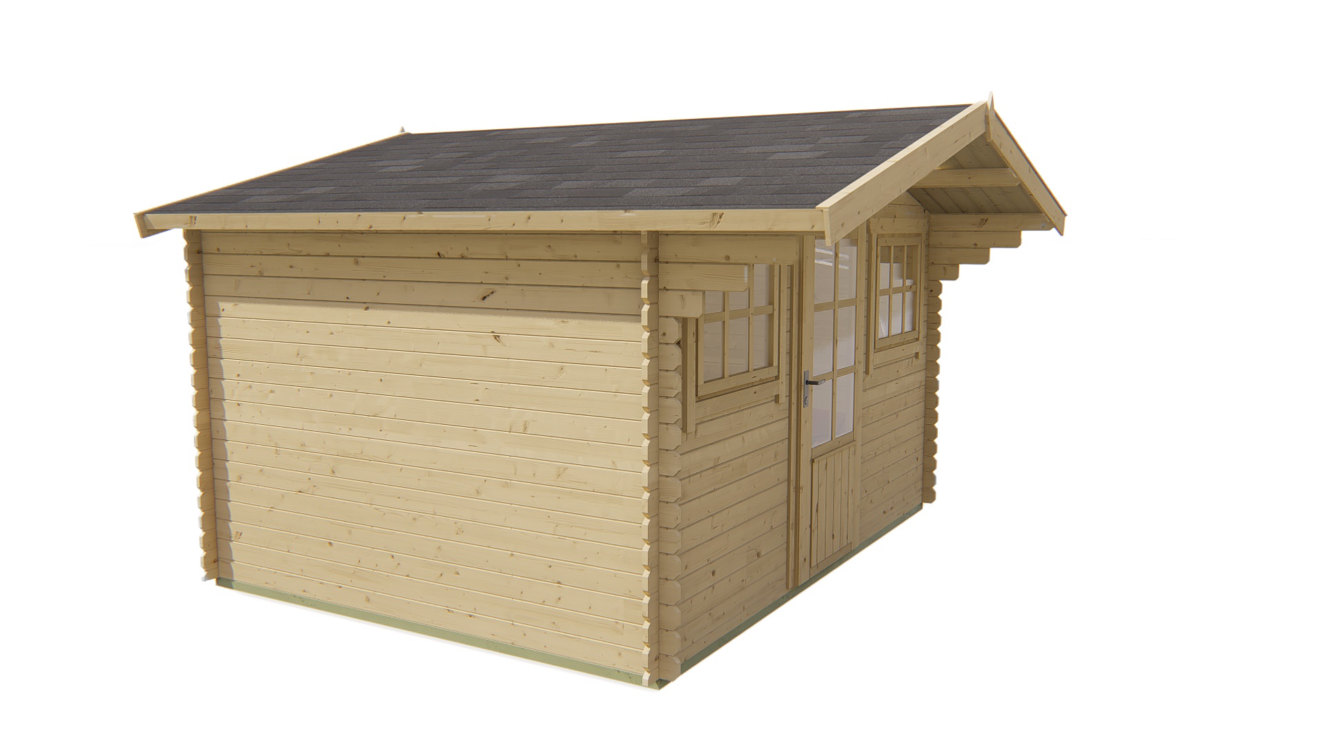 Blokhut - Tuinhuis Mika | 28 mm | vuren bruin geïmpregneerd