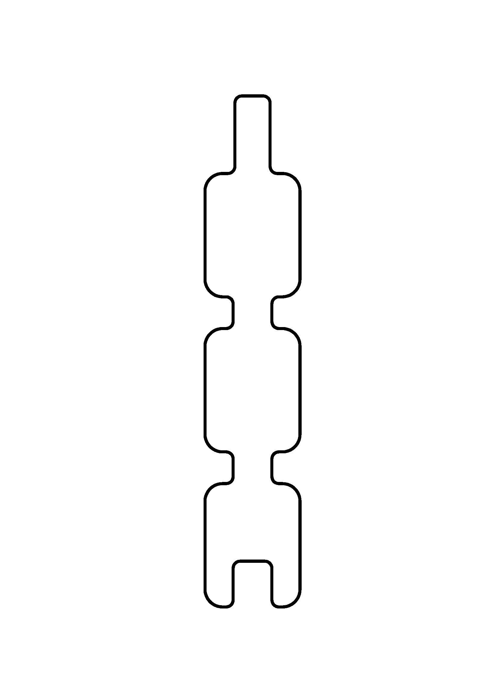 Douglasie Doppelseitiges Dreifach-Profilholz 2.8x14.5x300cm