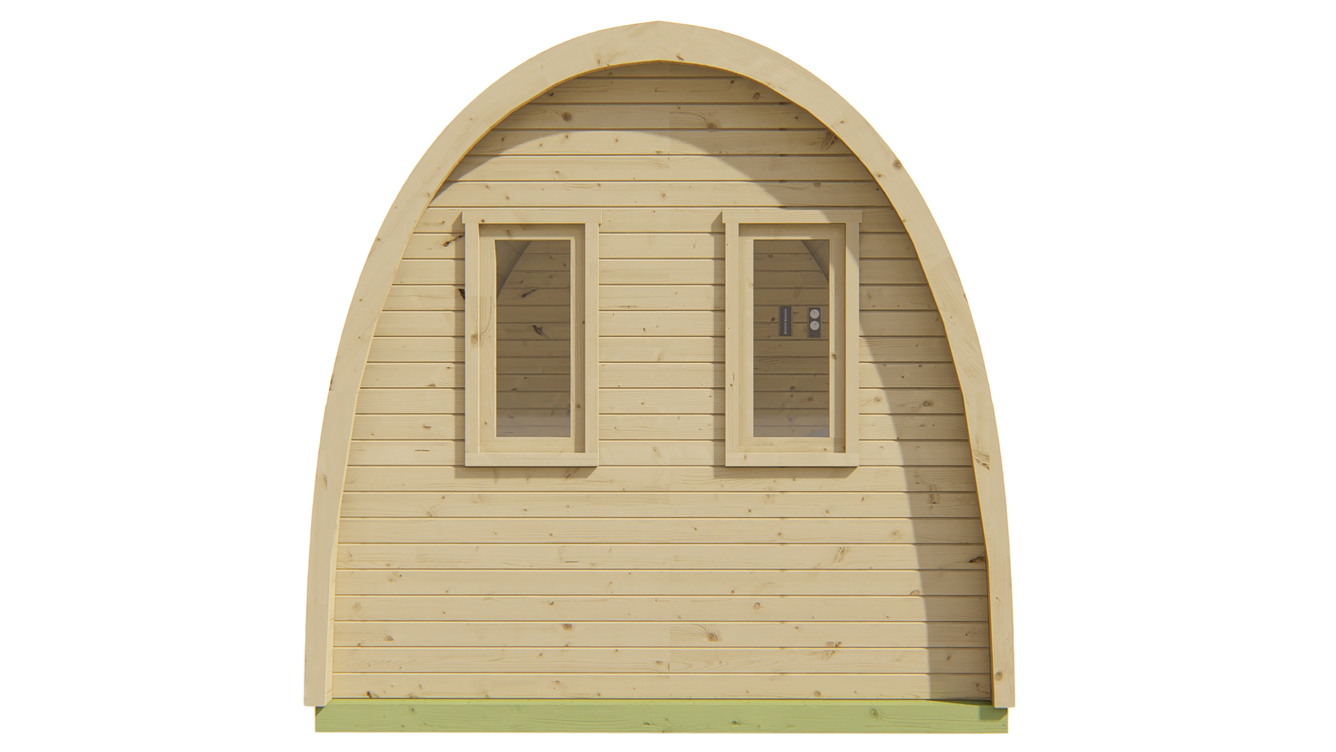 Aanzichten Sauna POD Tolva 400 cm | 38 mm | onbehandeld