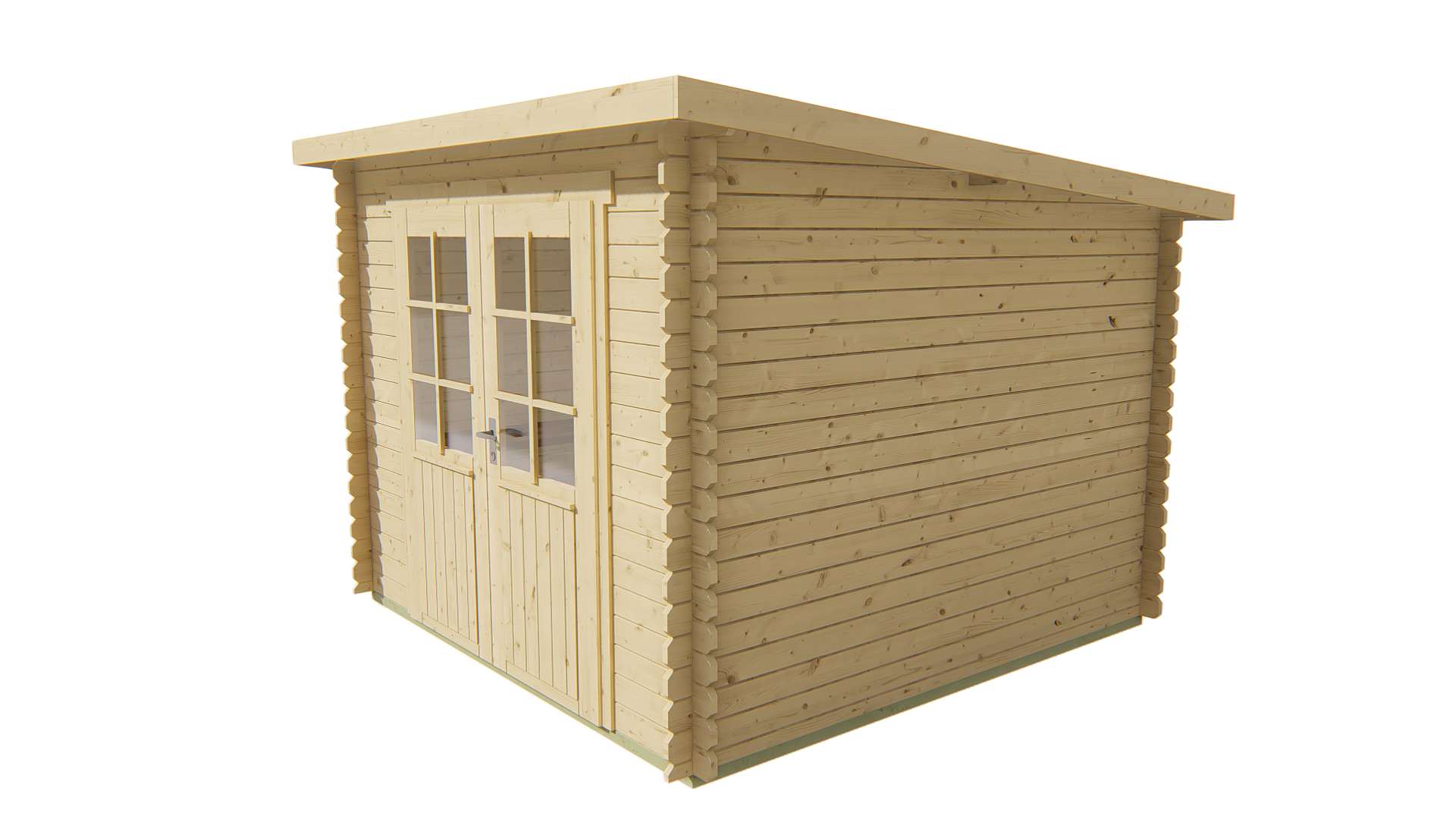 Blokhut - Tuinhuis Jörgen | 28 mm | vuren grijs geïmpregneerd Blokhut - Tuinhuis Jörgen | 28 mm | vuren grijs geïmpregneerd