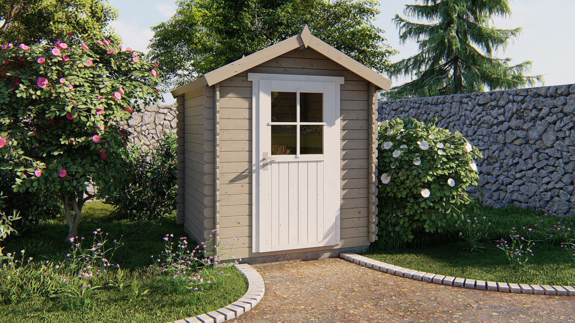 Blokhut - Tuinhuis Richard | 28 mm | vuren bruin geïmpregneerd