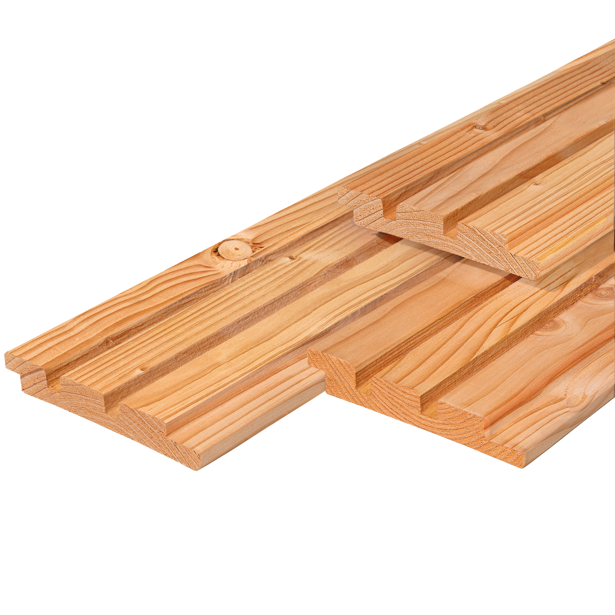 Douglasie Dreifachprofil 1,9 x 13,0 x 240 cm, getrocknet, gehobelt