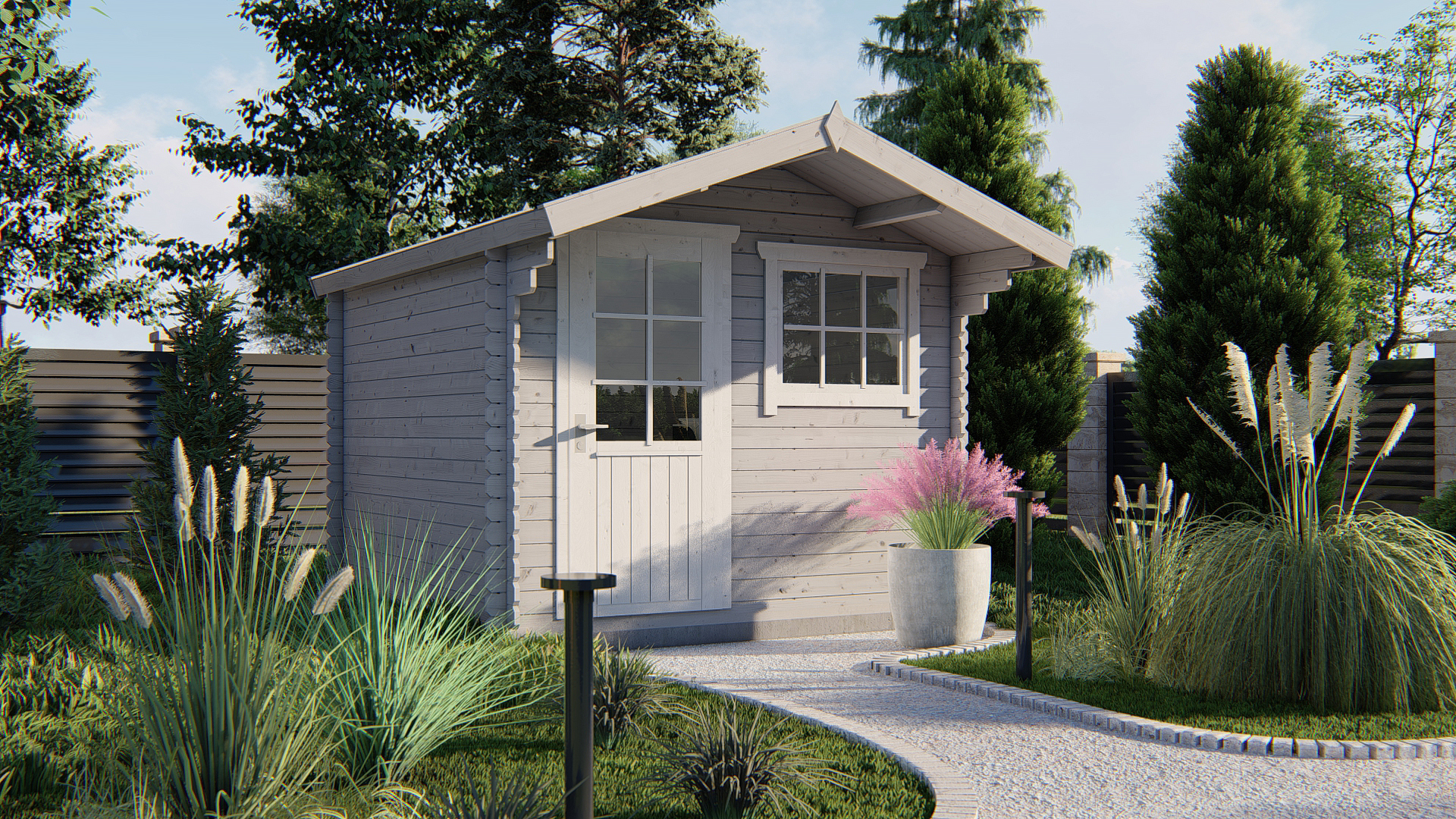 Blokhut - Tuinhuis Bo | 28 mm | vuren Red Class Wood geïmpregneerd Blokhut - Tuinhuis Bo | 28 mm | vuren Red Class Wood geïmpregneerd