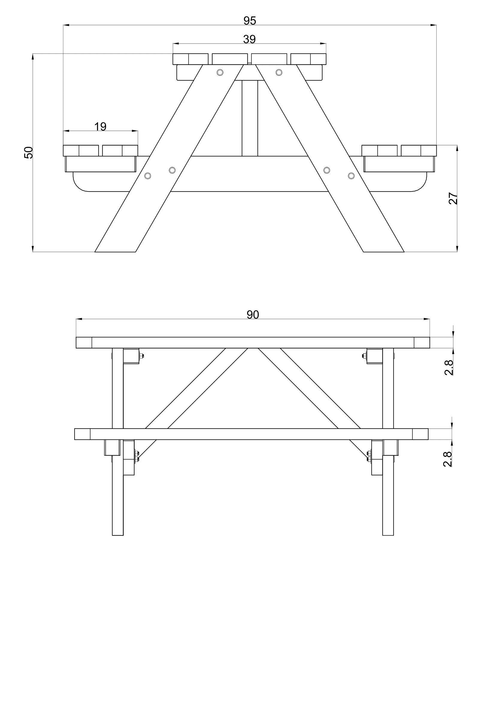 Kinderpicknicktafel