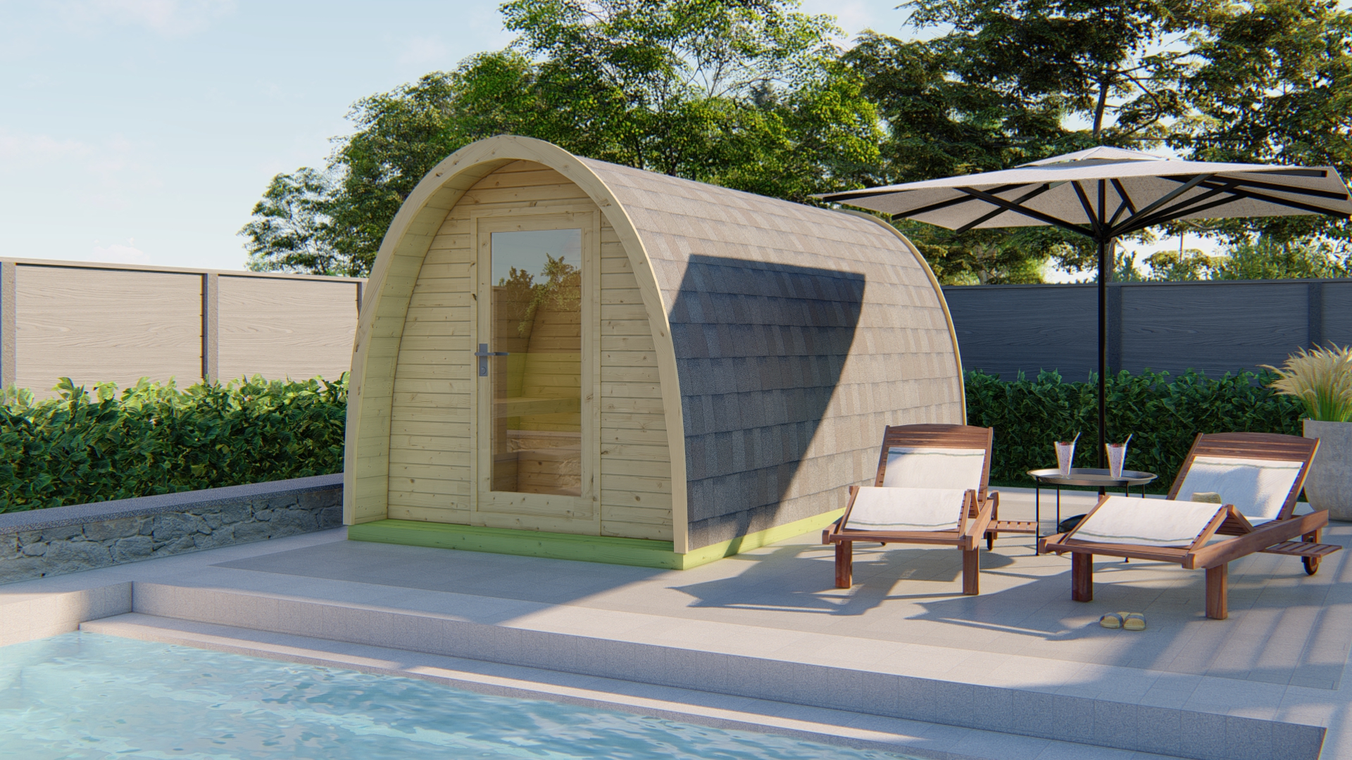 POD sauna 480cm - Fichten Tolva