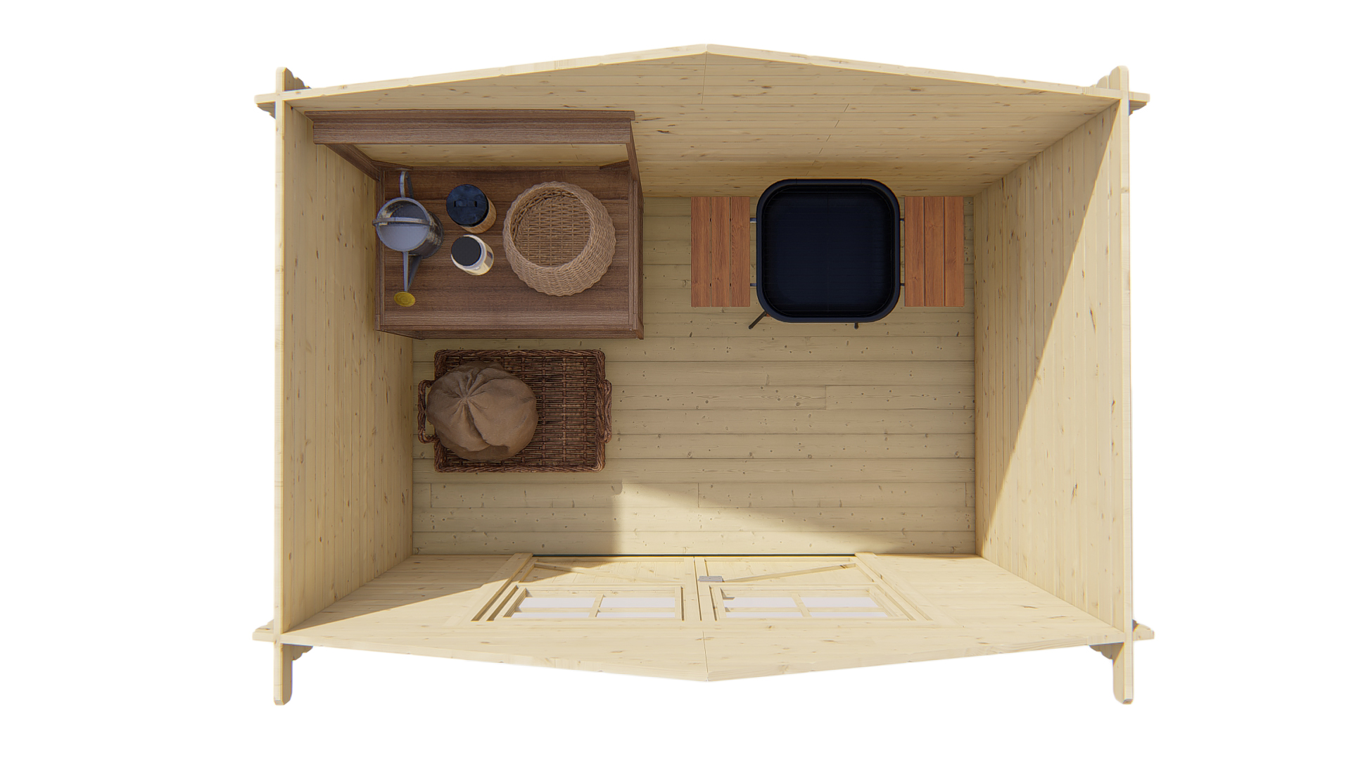 Blokhut - Tuinhuis Somo | 28 mm | onbehandeld