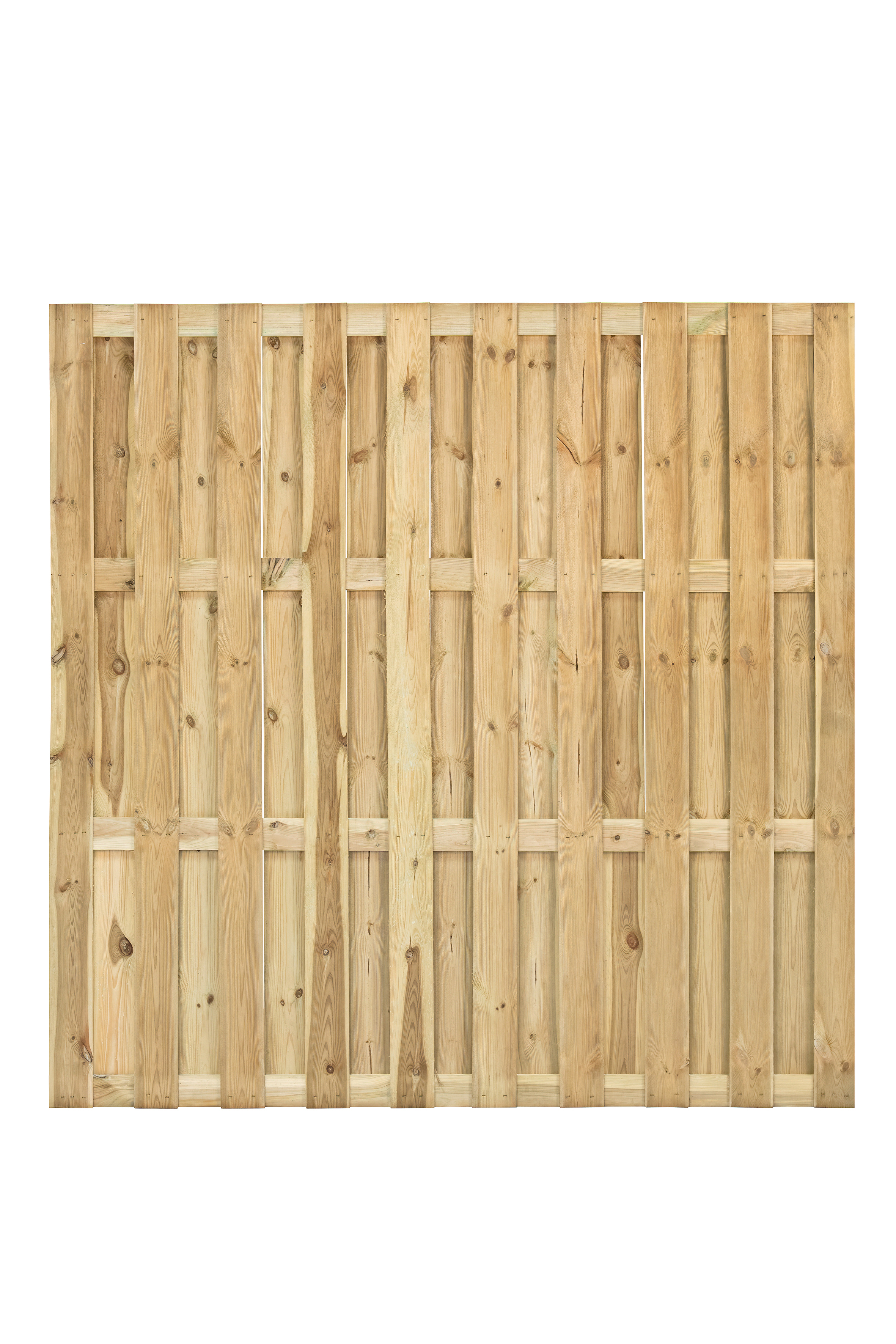 Tuinscherm Ermelo, groen geïmpregneerd grenen, geniet, 23-planks (19+4) 180 x 180 cm