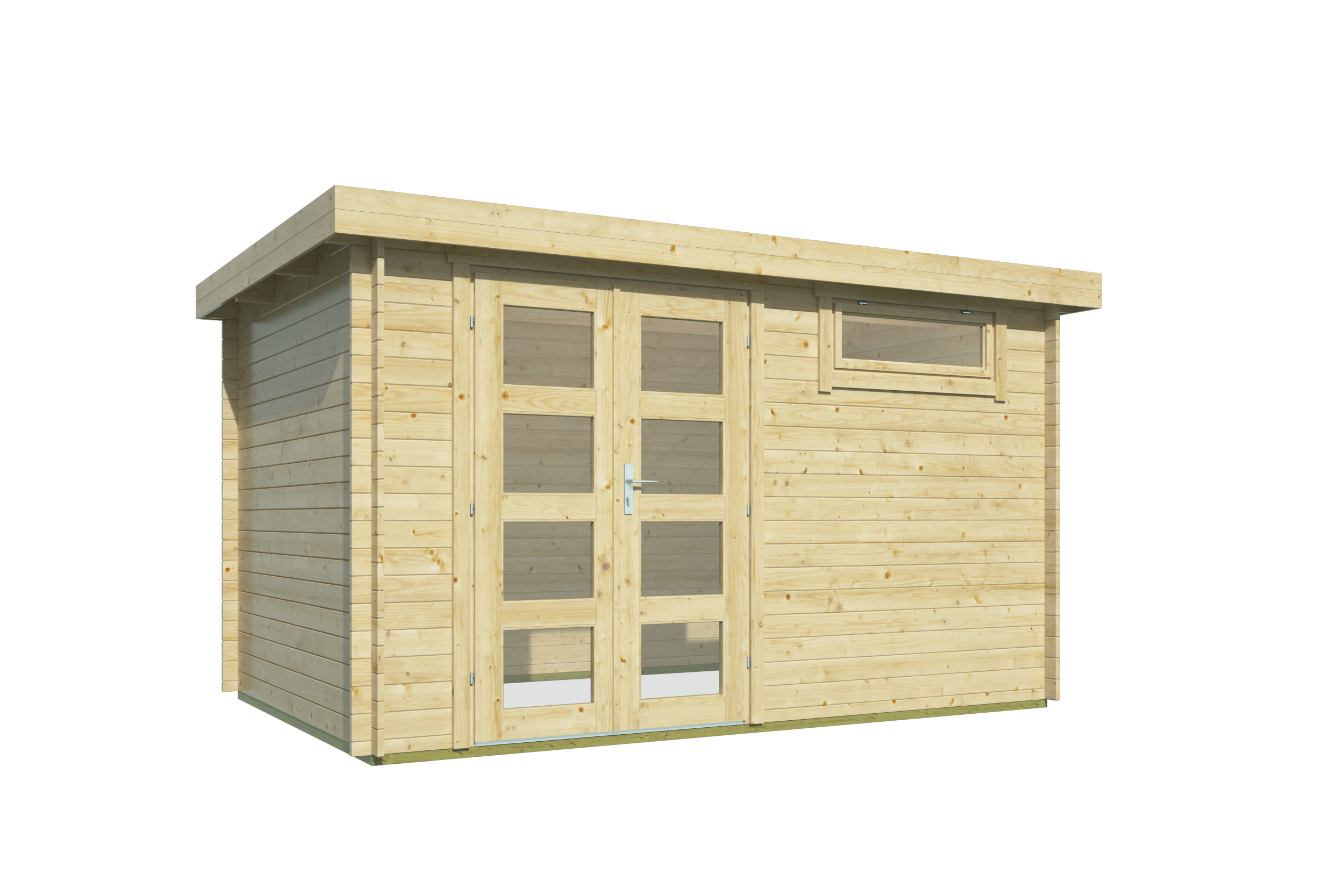 Blokhut - Tuinhuis Ulmod | 28 mm | grijs geïmpregneerd Blokhut - Tuinhuis Ulmod | 28 mm | grijs geïmpregneerd