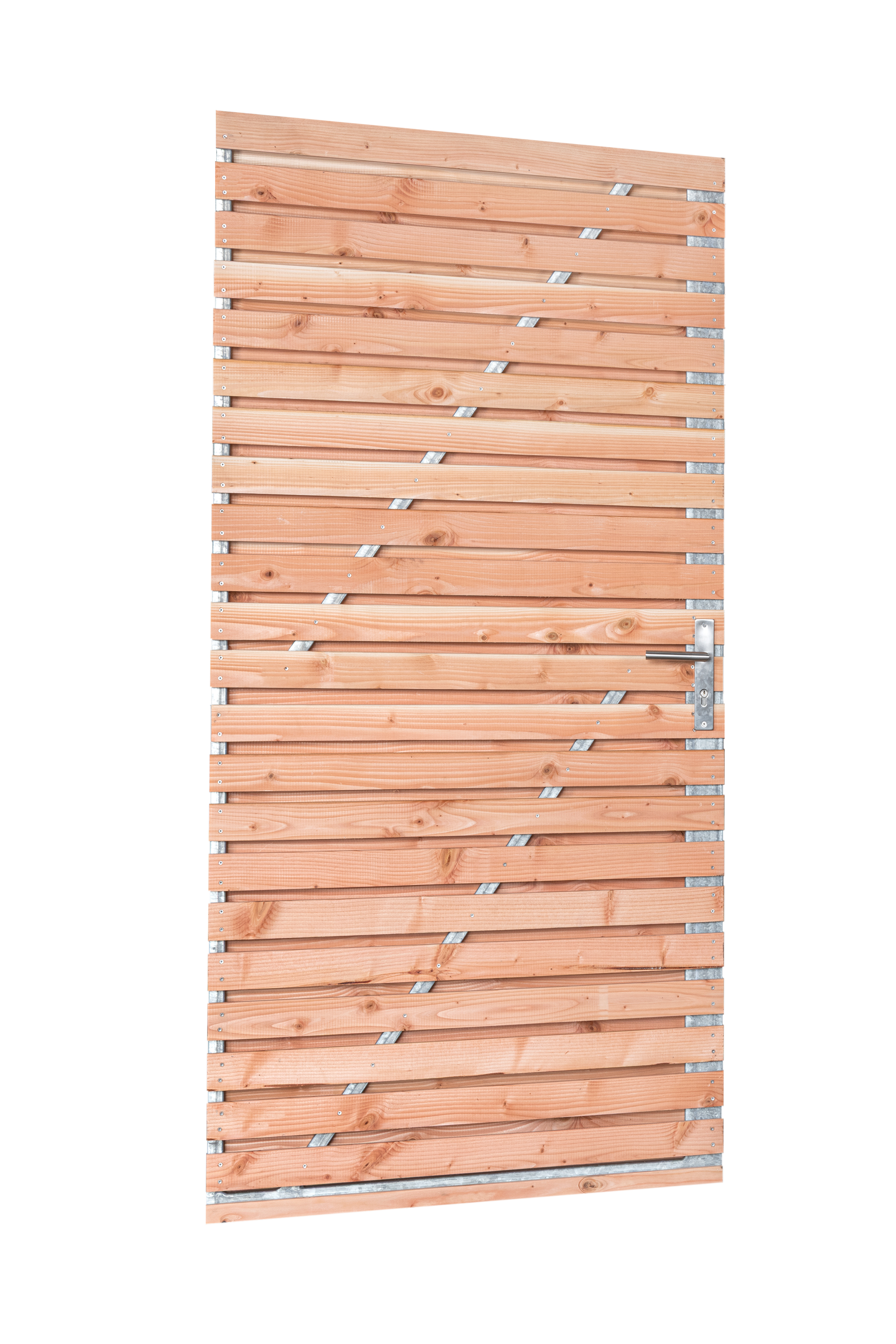 Tuindeur Douglas geschaafd, Villach 100 x 200 cm met RVS inbouwslotset