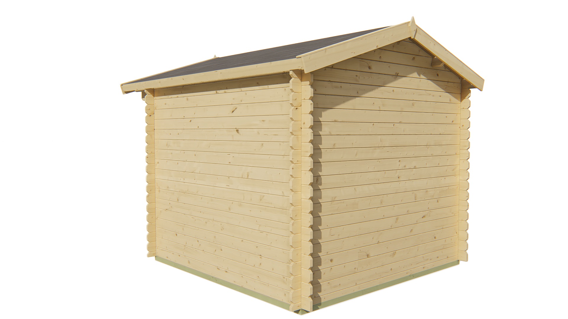 Blockhütte – Gartenhaus Gitte | 28mm | braun imprägniert