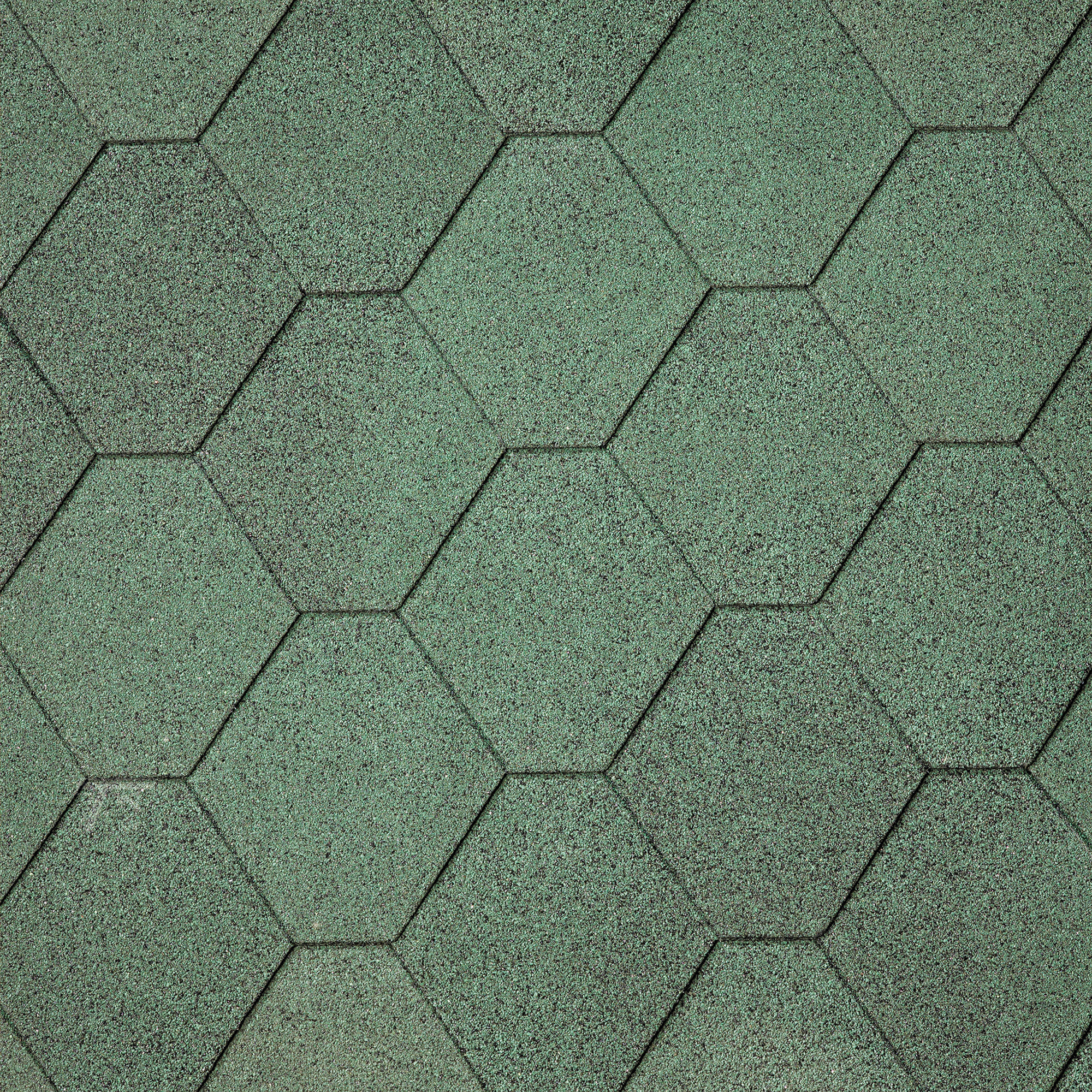 Dakshingles hexagonaal groen - pak 3 m²