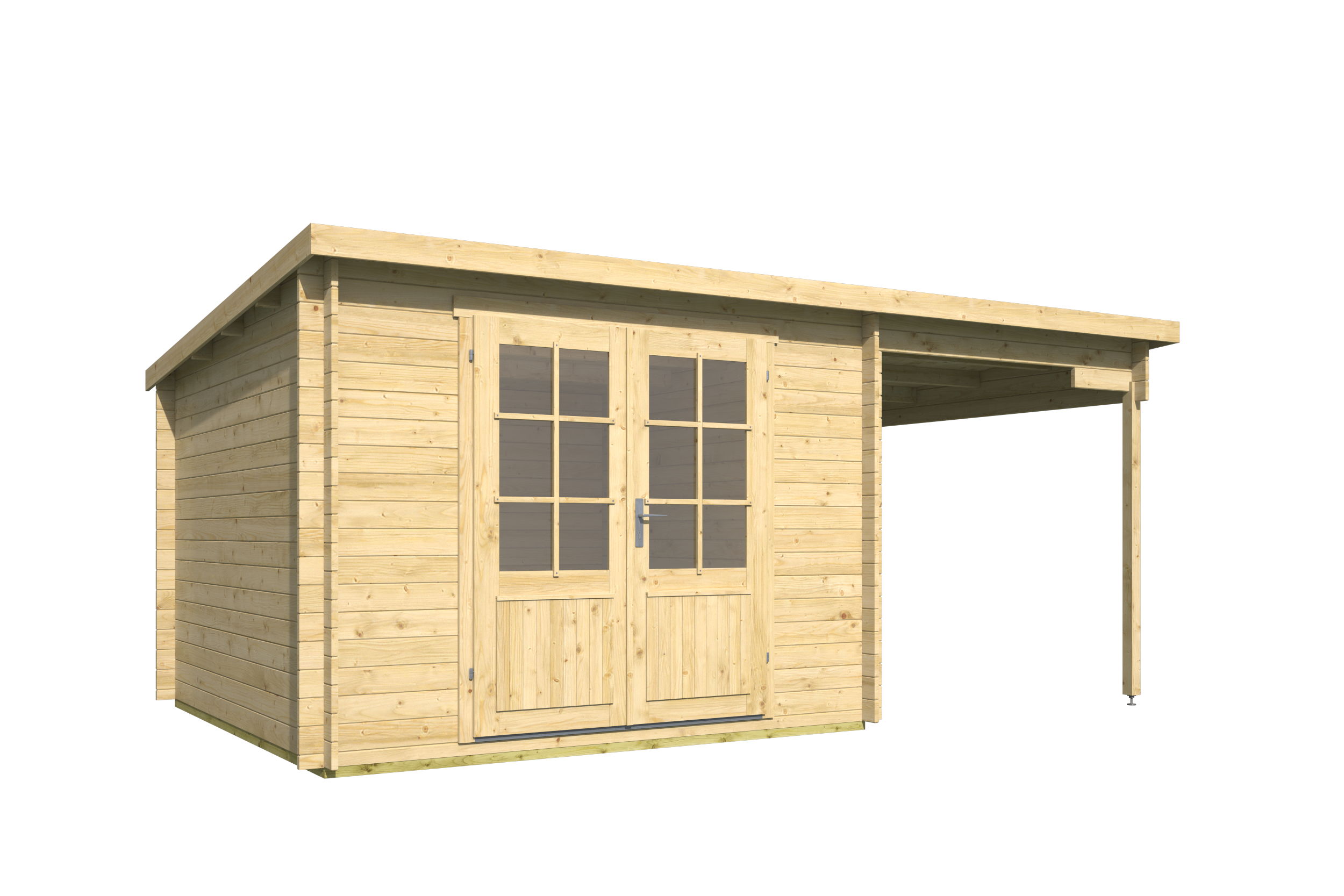Blokhut - Tuinhuis Dora | 28 mm | vuren honinggeel geïmpregneerd