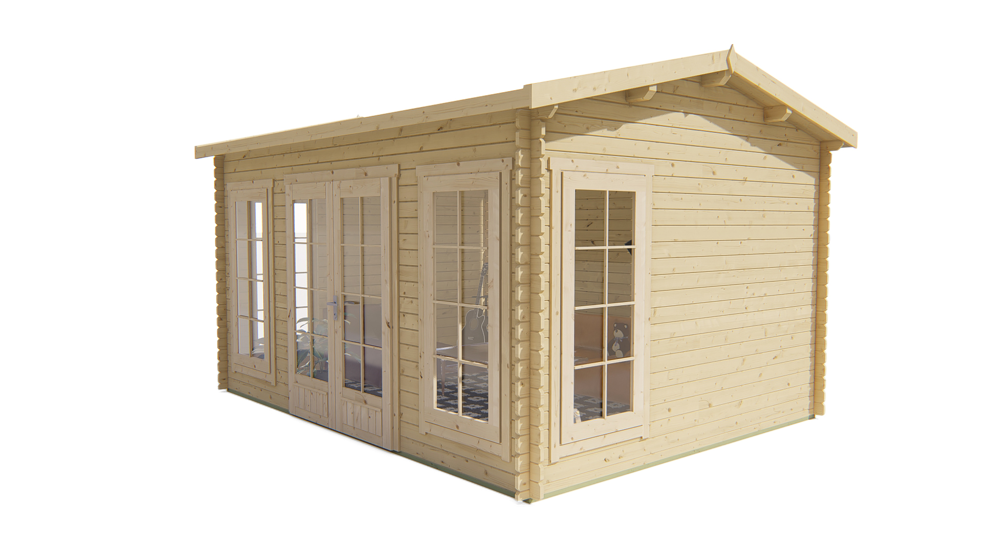 Gartenhaus Arne, 28 mm, unbehandelt