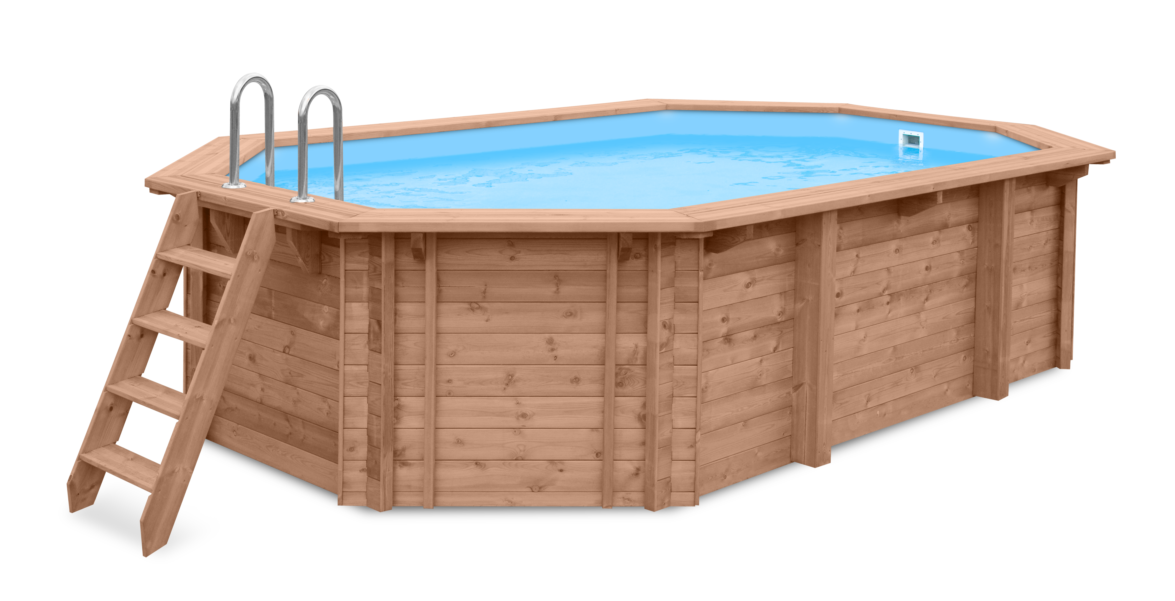 Luxe houten zwembad Daaibooi Beach 563 x 352 x 124 cm