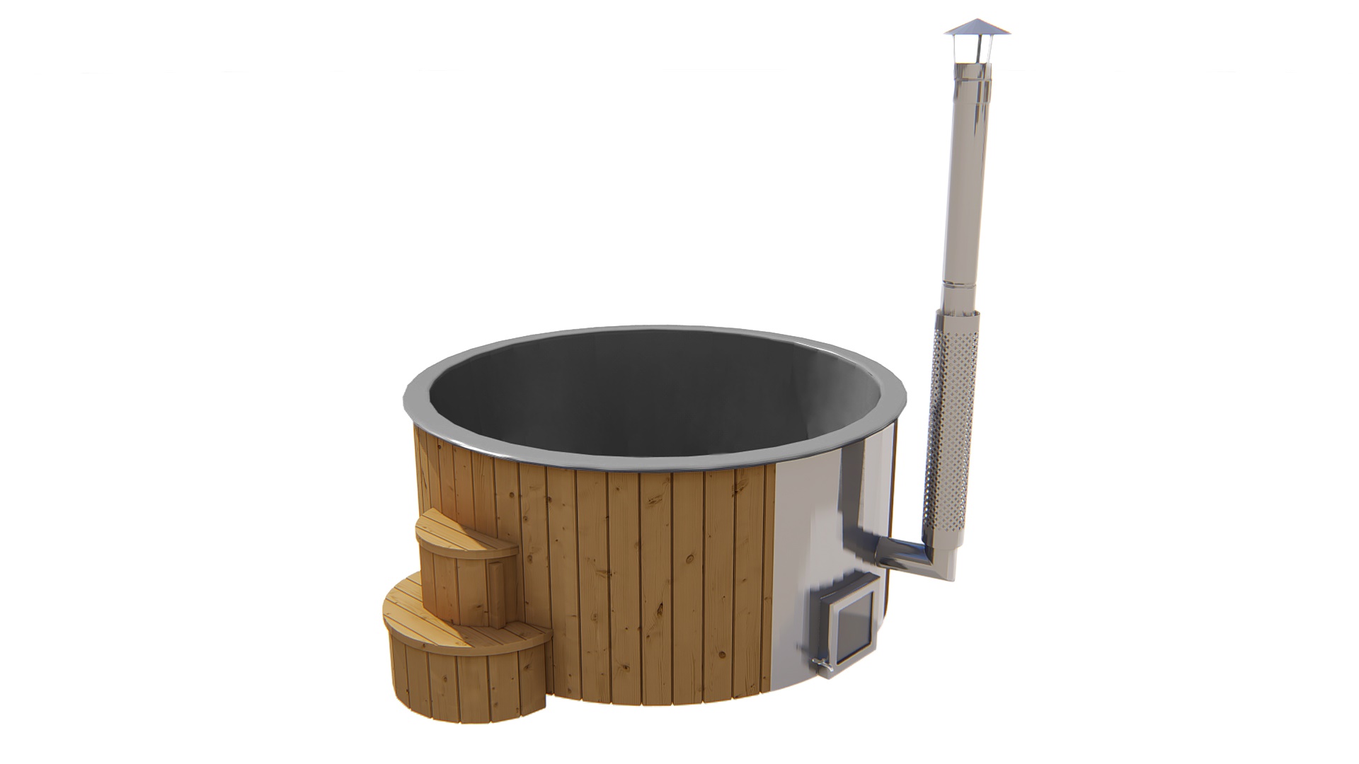Hot Tub Deluxe XL, Thermowood, Ø220 x 95 cm