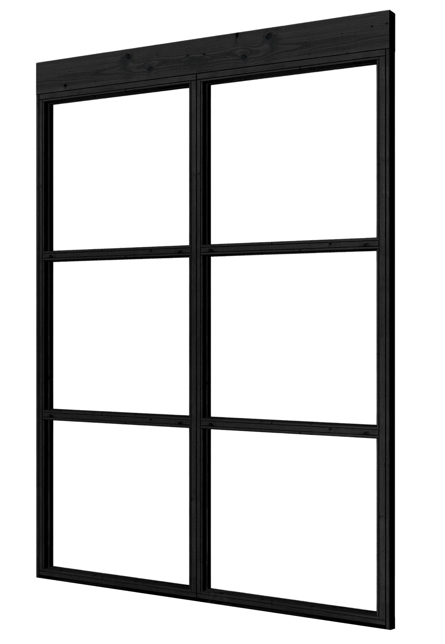 Komplett-Set Glastrennwand in Stahloptik schwarz 198,6 x 224 cm