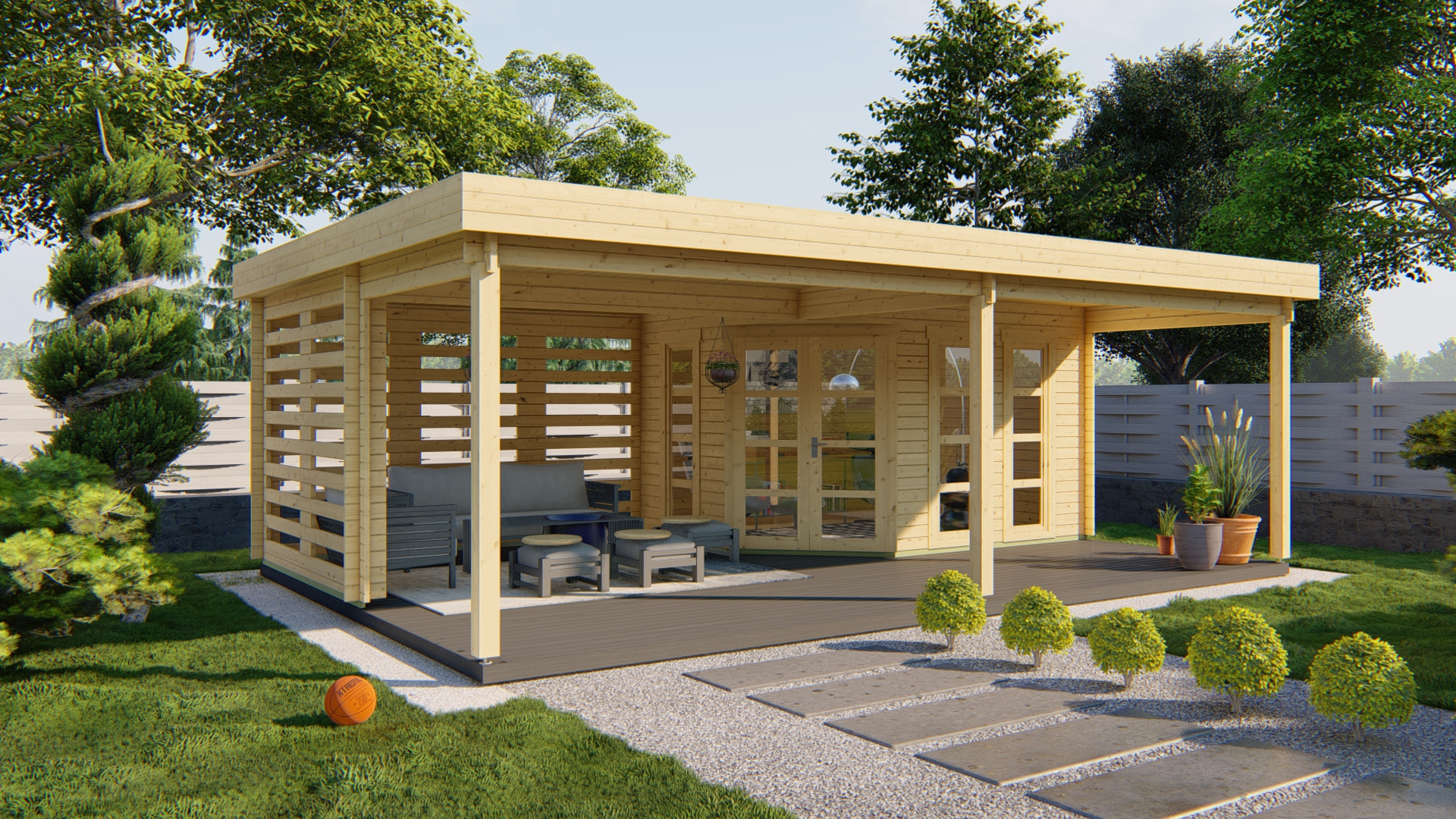 Blokhut - Tuinhuis Oletha | 40 mm | vuren Red Class Wood geïmpregneerd Blokhut - Tuinhuis Oletha | 40 mm | vuren Red Class Wood geïmpregneerd