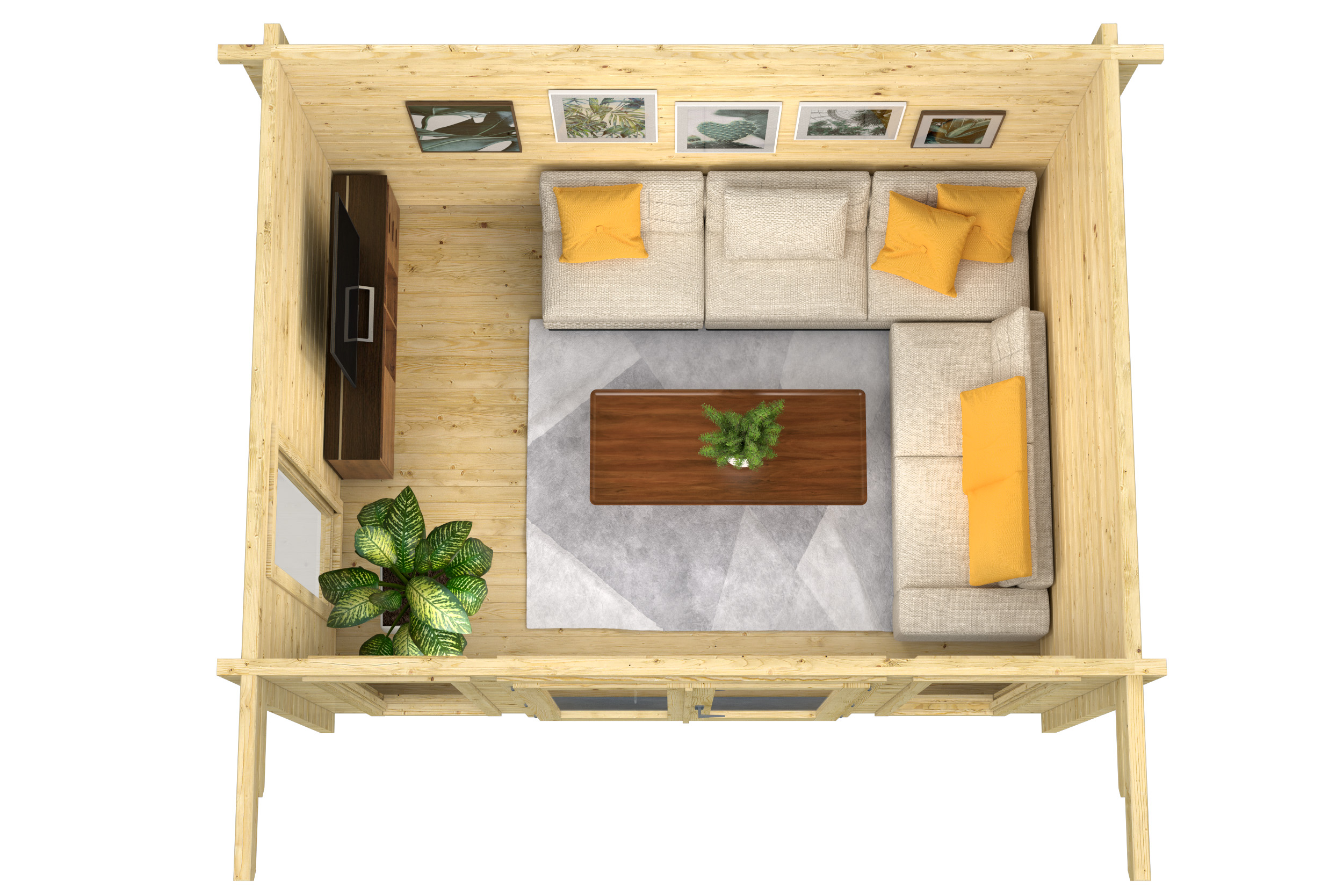 Blokhut - Tuinhuis Whitegate | 70 mm | onbehandeld Blokhut - Tuinhuis Whitegate | 70 mm | onbehandeld
