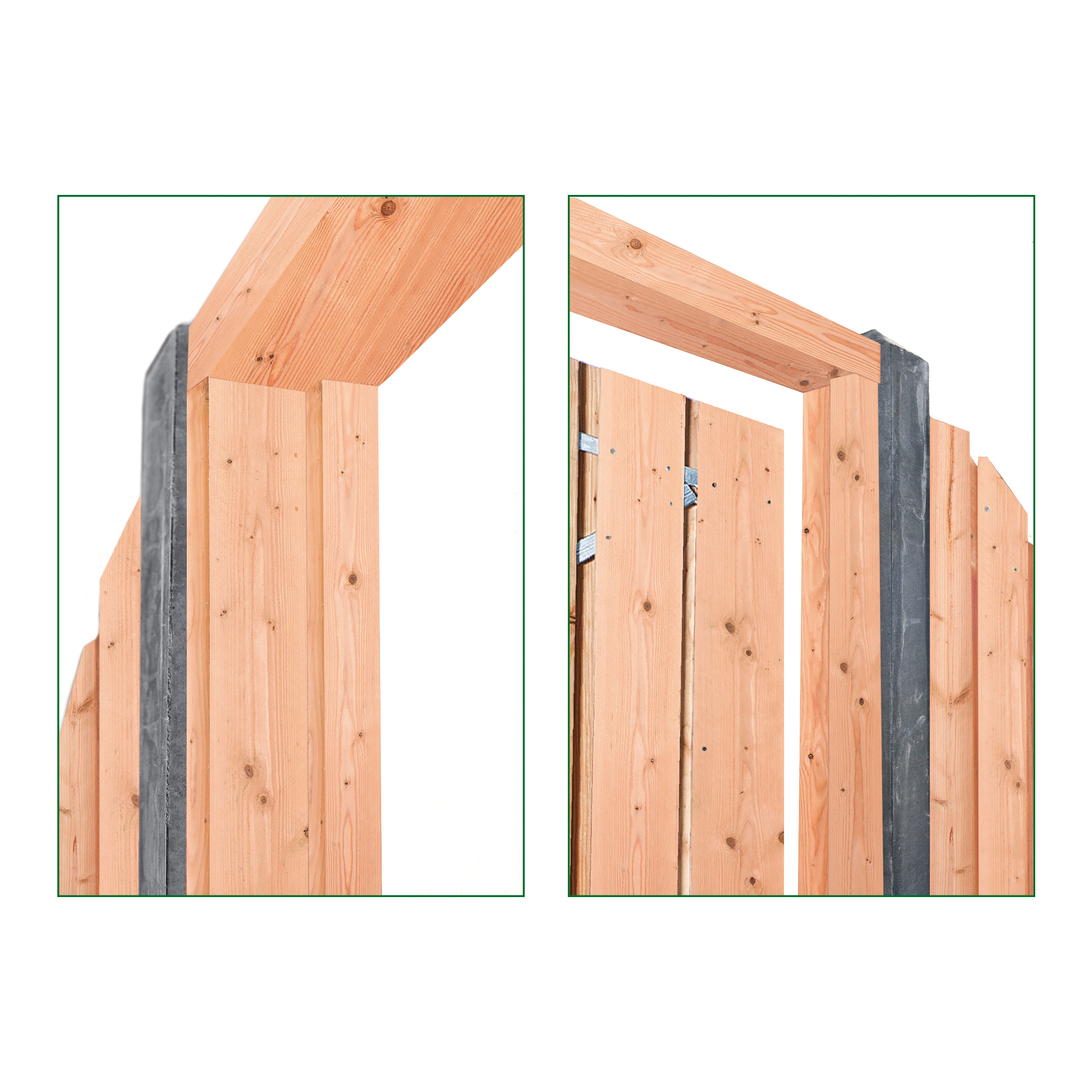 Douglas garden door frame + stop beam | Tuindeco.com