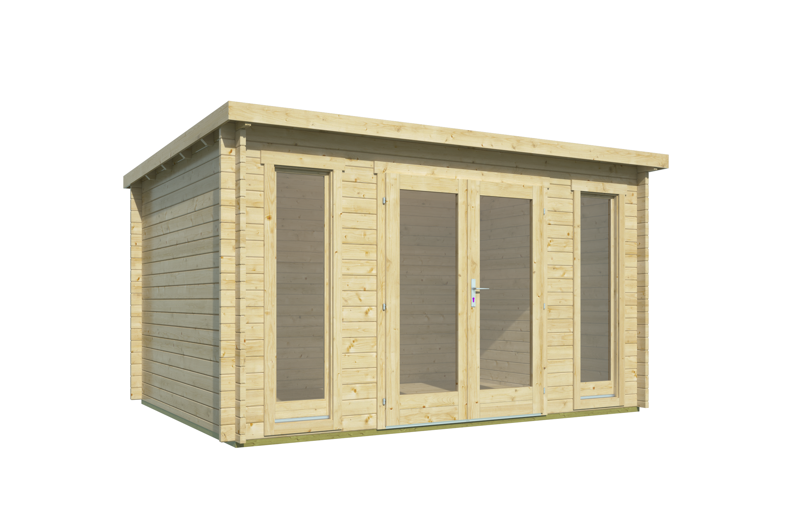 Blokhut - Tuinhuis Maggie | 40 mm | groen geïmpregneerd Blokhut - Tuinhuis Maggie | 40 mm | groen geïmpregneerd