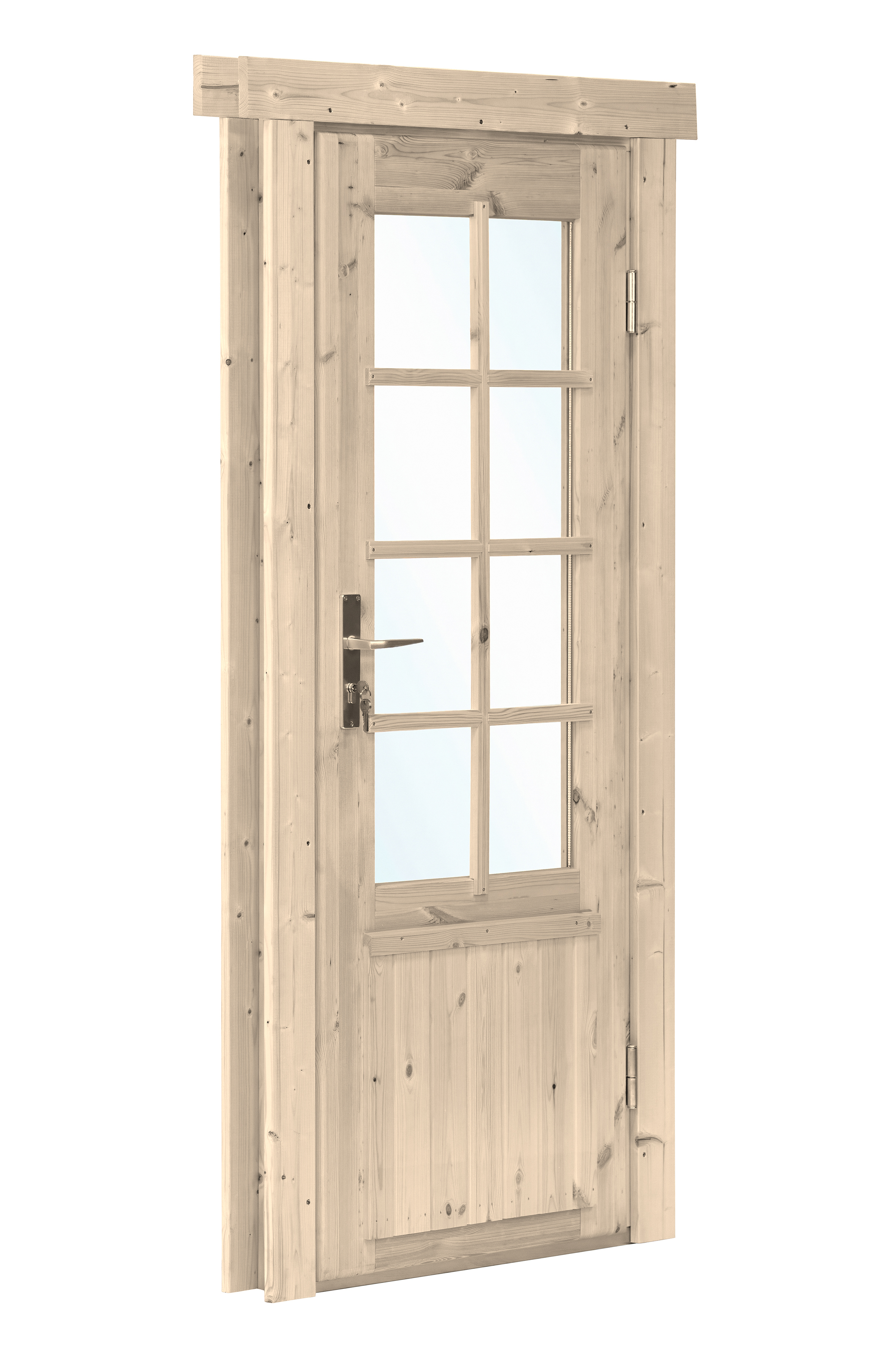 Deur enkel met raam DL11 RS vuren 90,5 x 196 cm | grijs geïmpregneerd