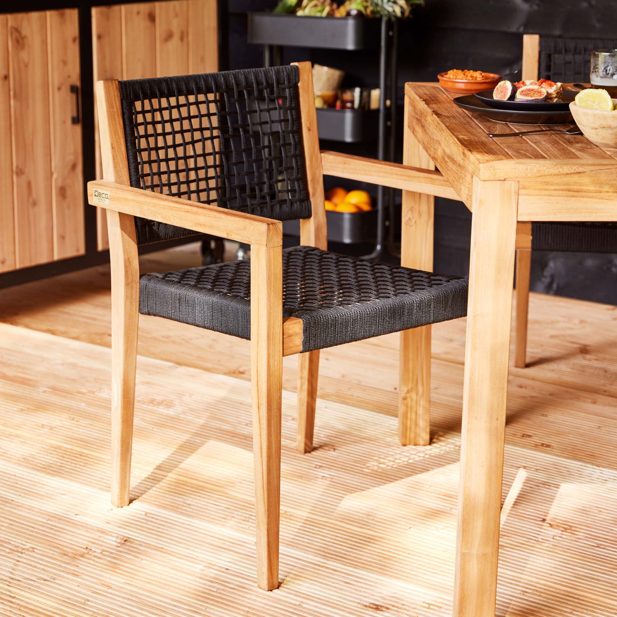 Stapelbare teak stoel Toledo (set van 2 stoelen)