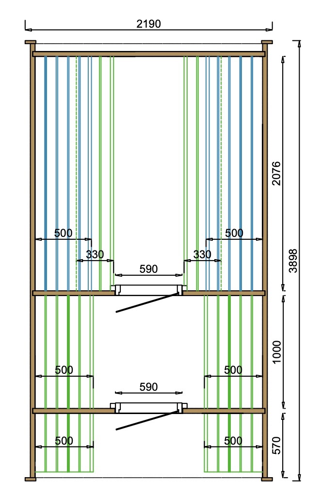 Plattegrond Sauna cube Rovaniemi 390 cm | 42 mm | Thermowood