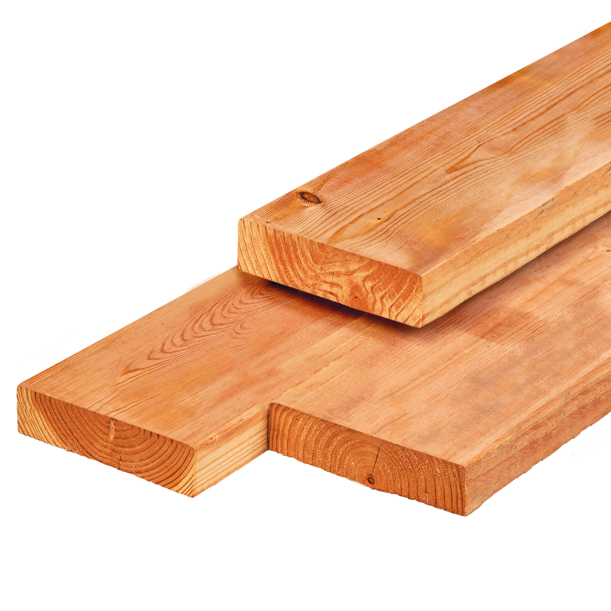 Red Class Wood ME vuren ligger 4,5 x 12,0 x 400 cm, gedroogd, geïmpregneerd, geschaafd, 4 ronde hoeken