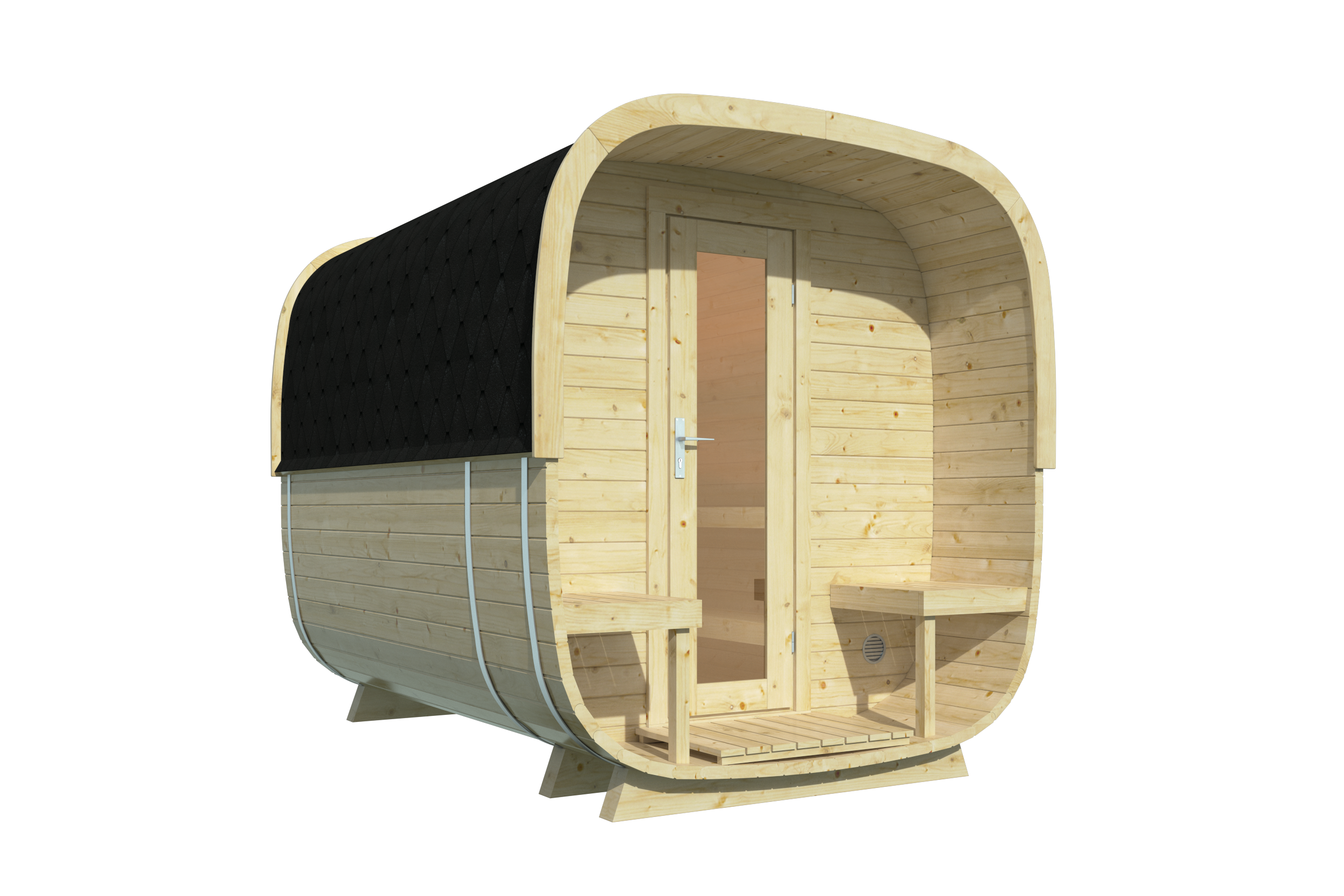 Ansichten CUBE sauna 280cm - Fichten Rovaniemi