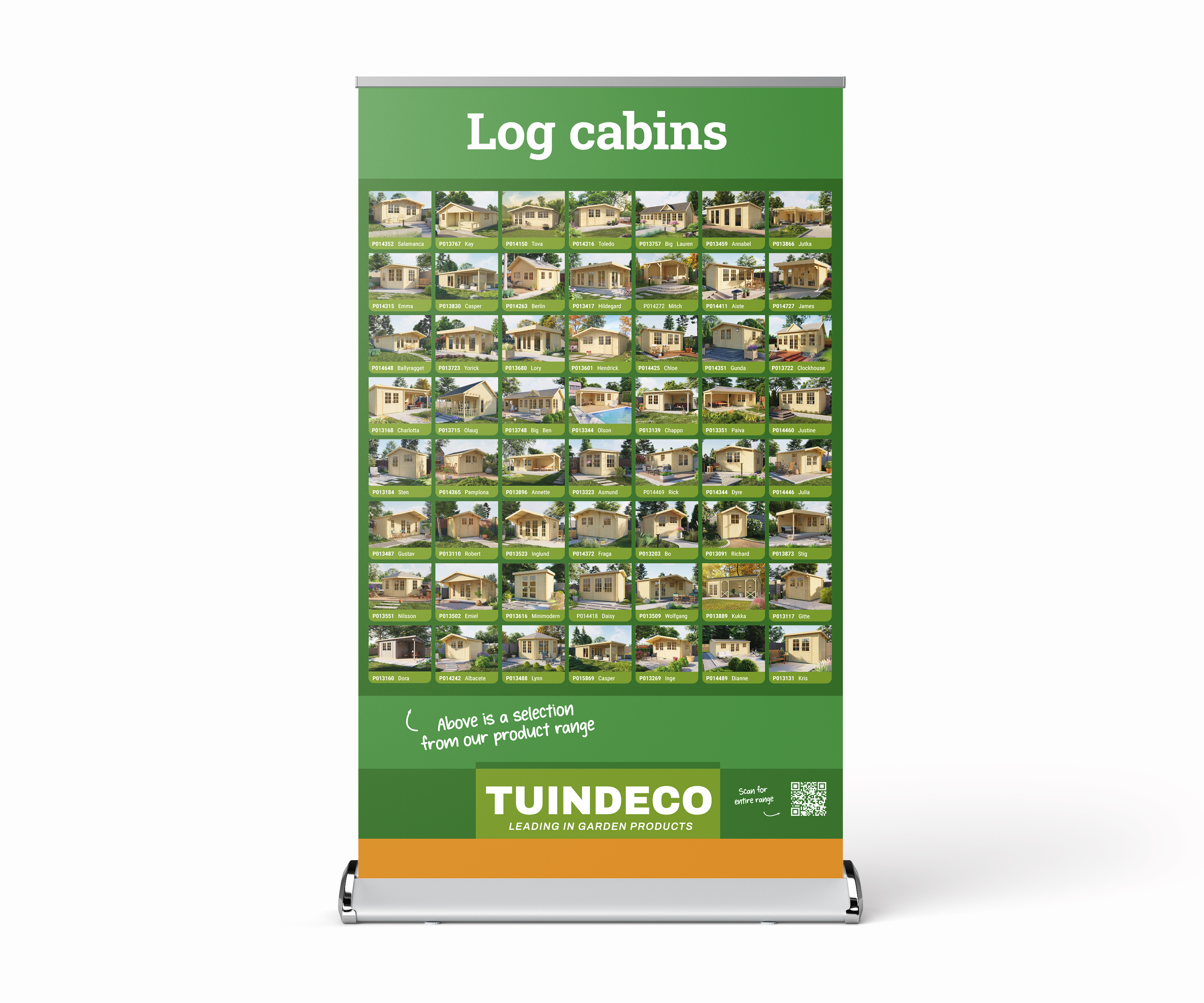 Roll-up banner Blockhauser (Englisch)