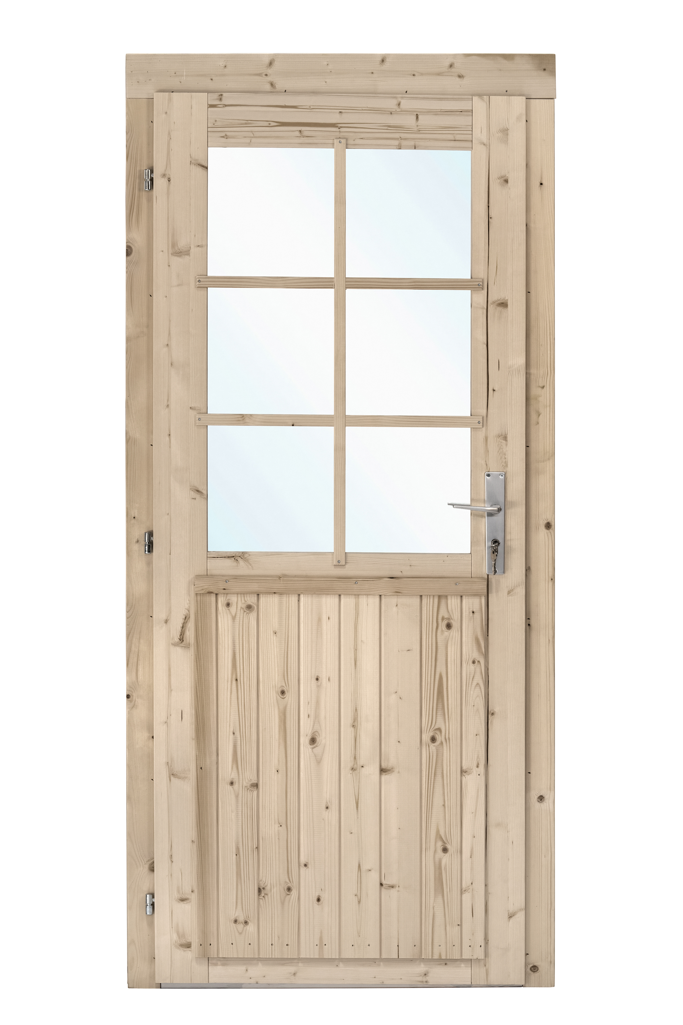 Deur enkel met raam D6 LS vuren 90,5 x 196 cm | grijs geïmpregneerd