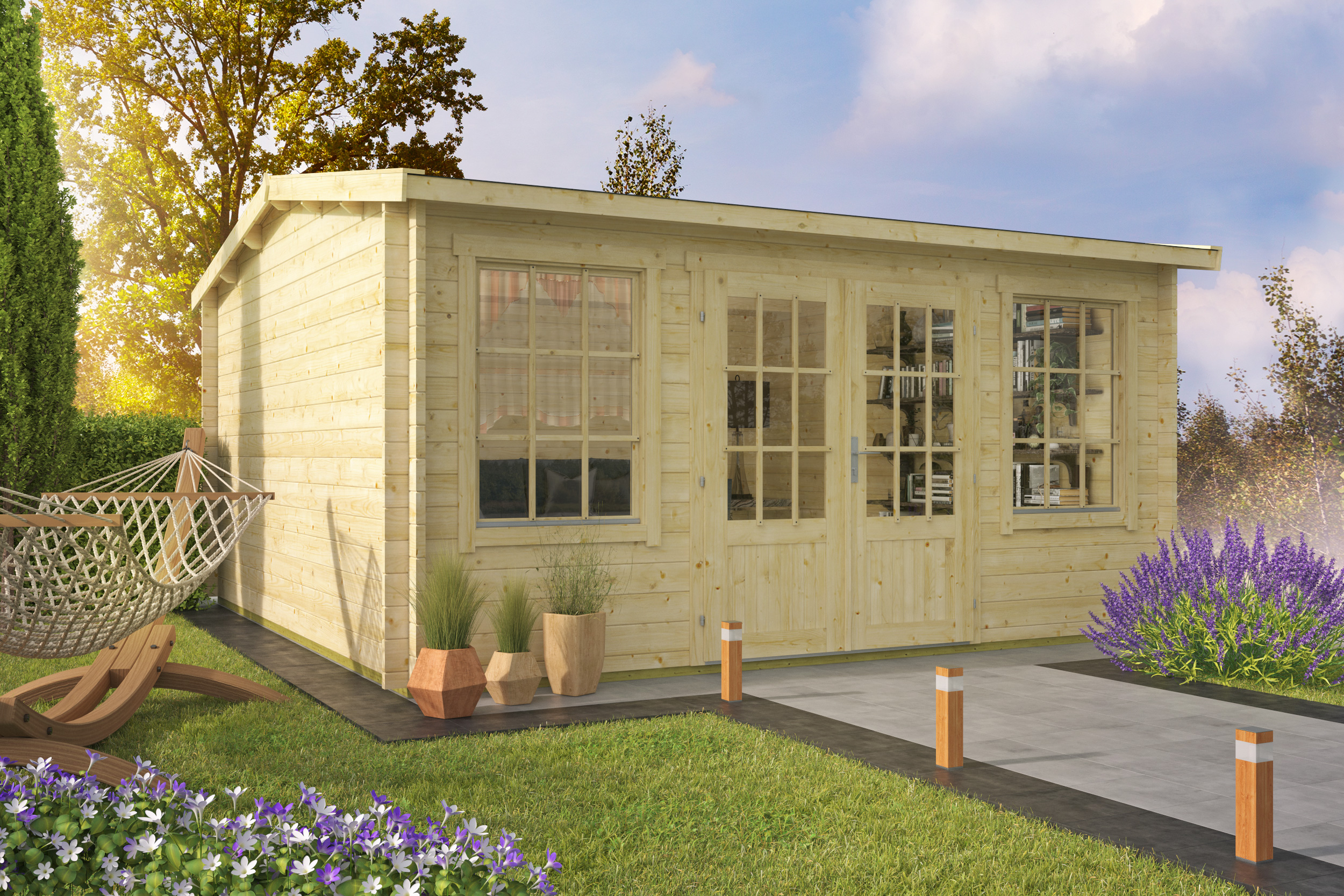 Blokhut - Tuinhuis Meaghan | 40 mm | Red Class Wood geïmpregneerd Blokhut - Tuinhuis Meaghan | 40 mm | Red Class Wood geïmpregneerd