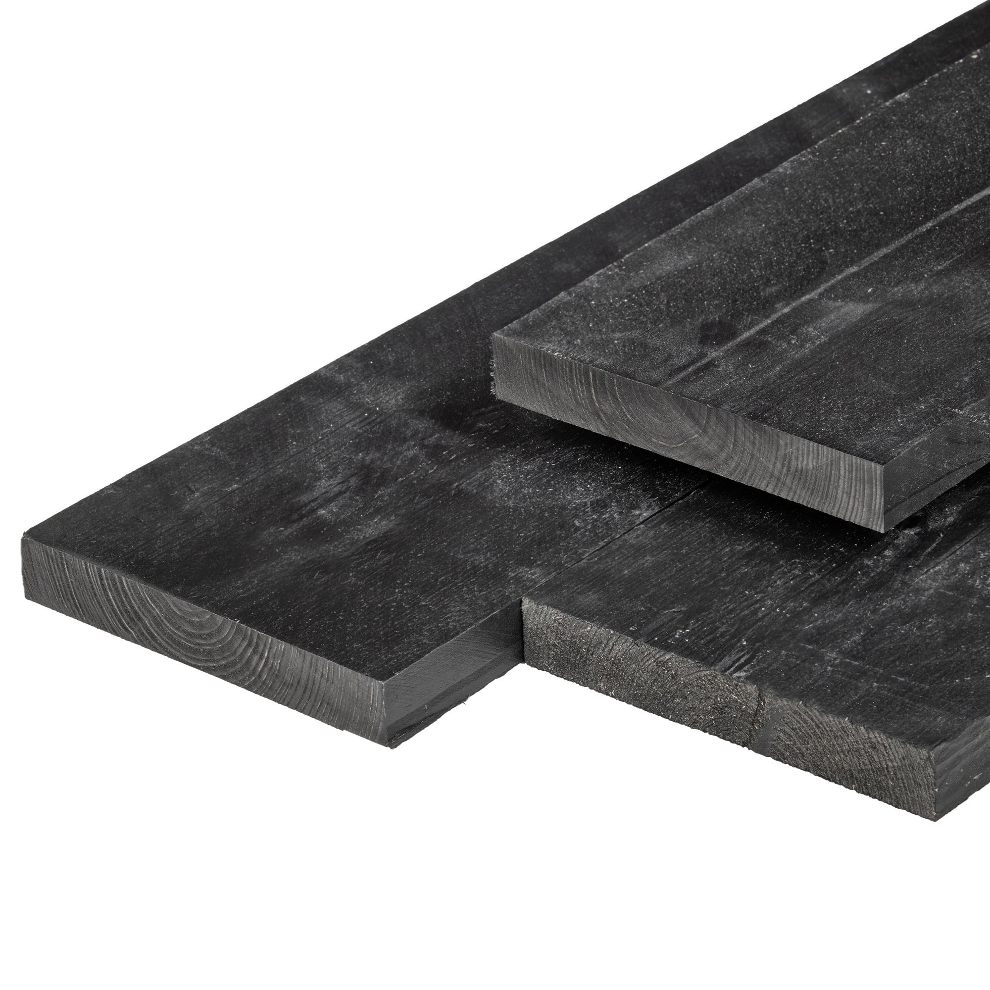 Plank ME grenen zwart 2.0x20.0x400cm