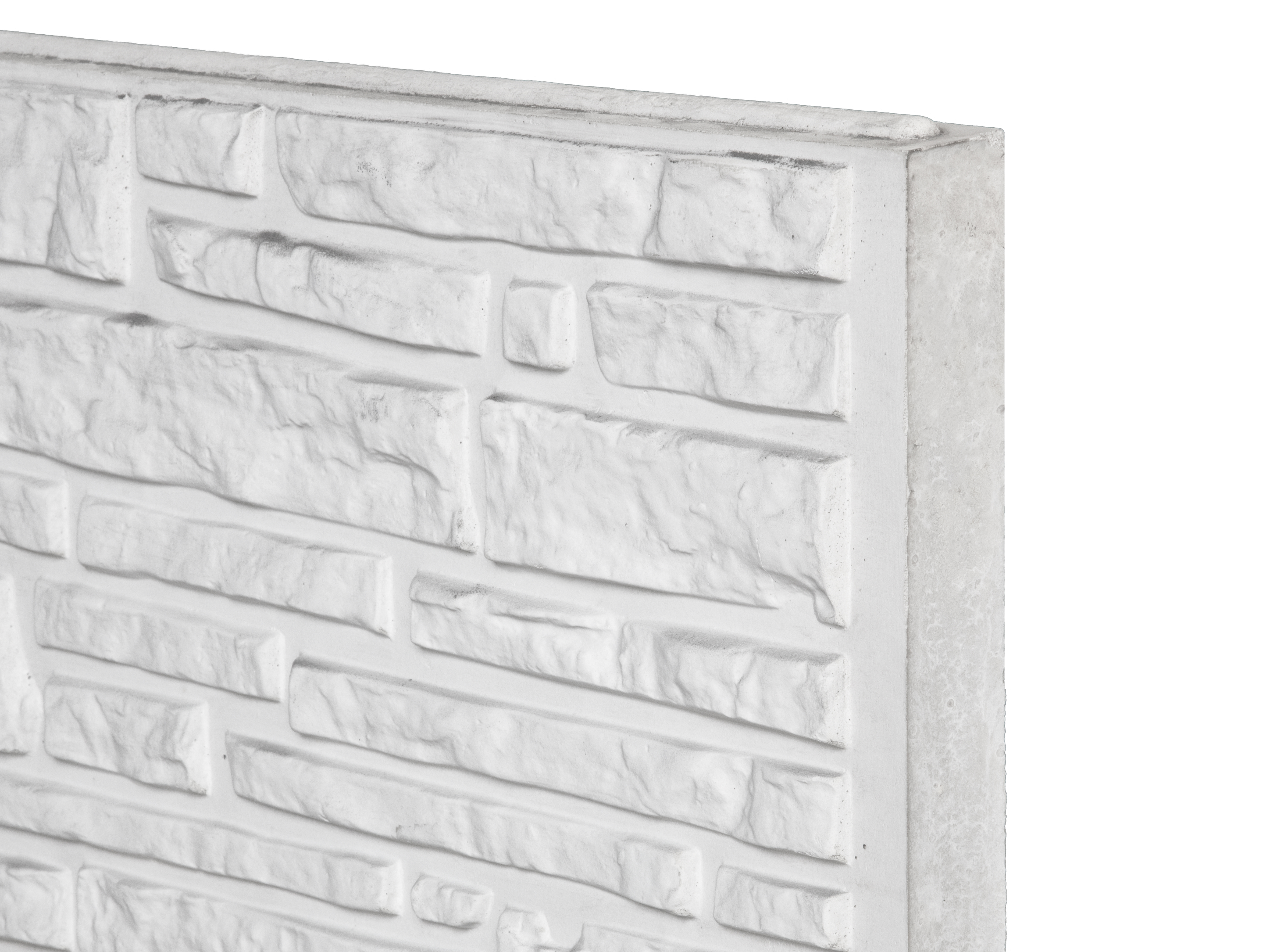 Hoofdafbeelding Berton©-motiefplaat wit/grijs H36 x D3,5 x L184 cm Rustico Enkelzijdig