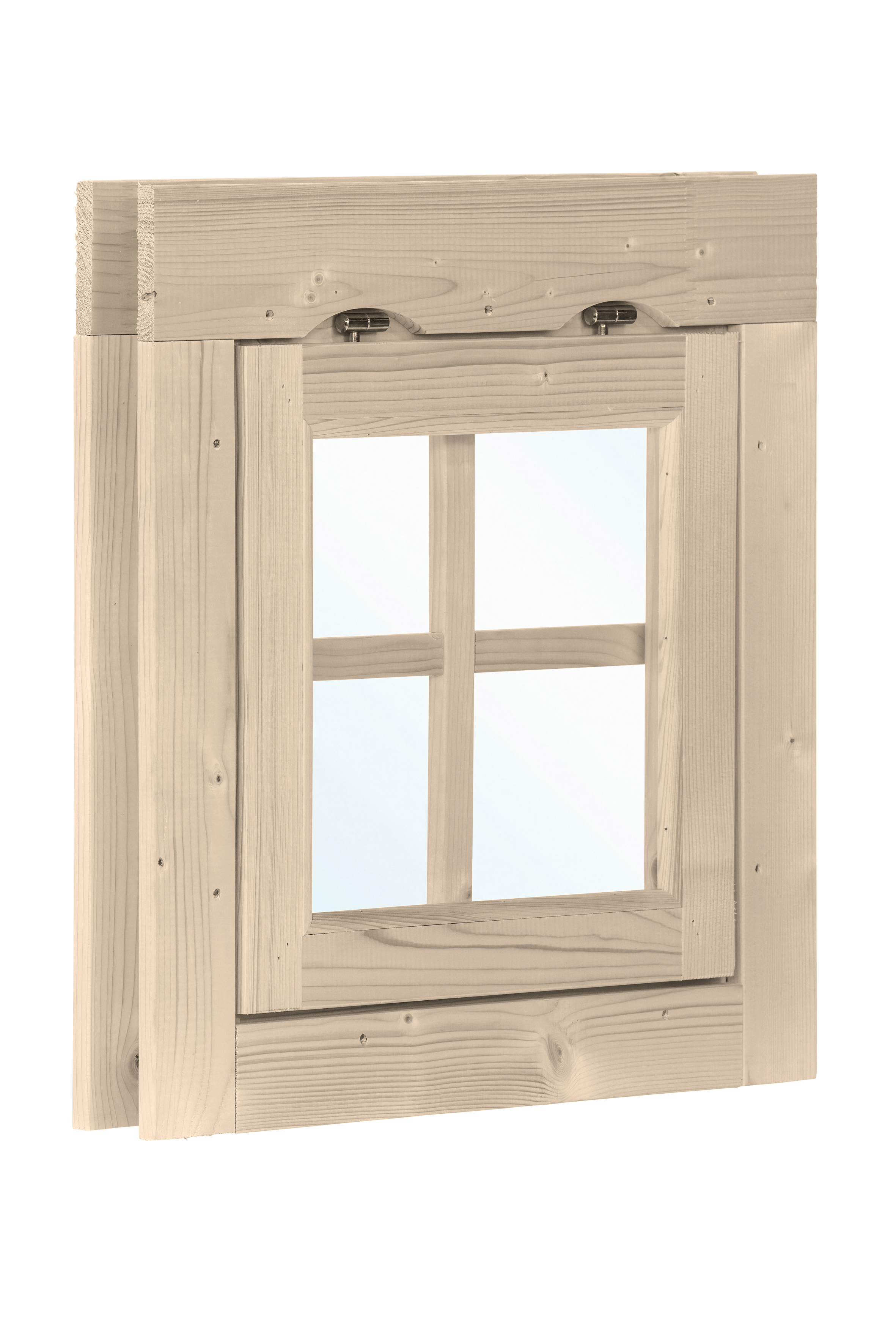Uitzetraam enkel W4 vuren 57 x 57 cm | grijs geïmpregneerd
