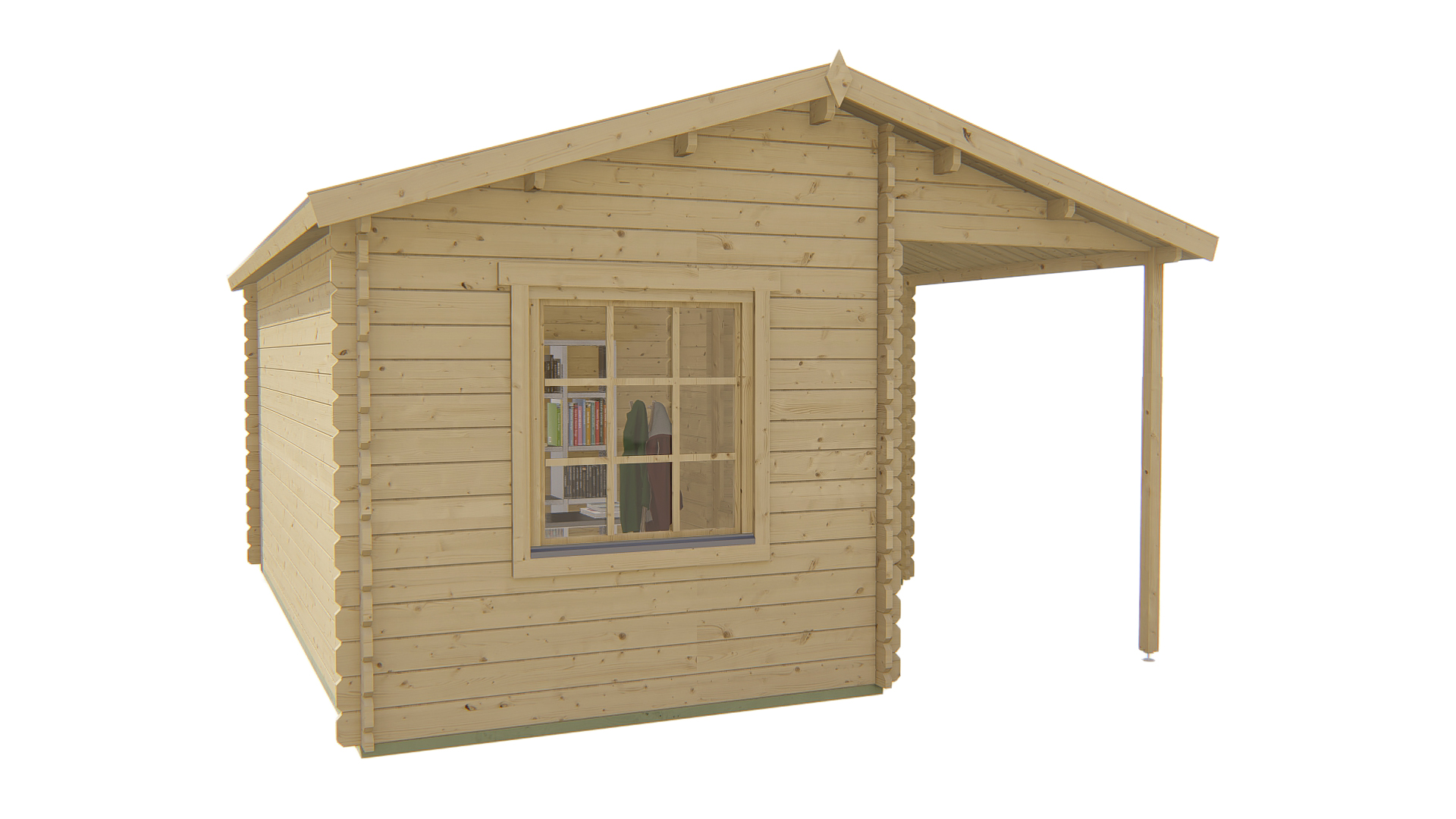Blokhut - Tuinhuis Johan | 34 mm | vuren onbehandeld